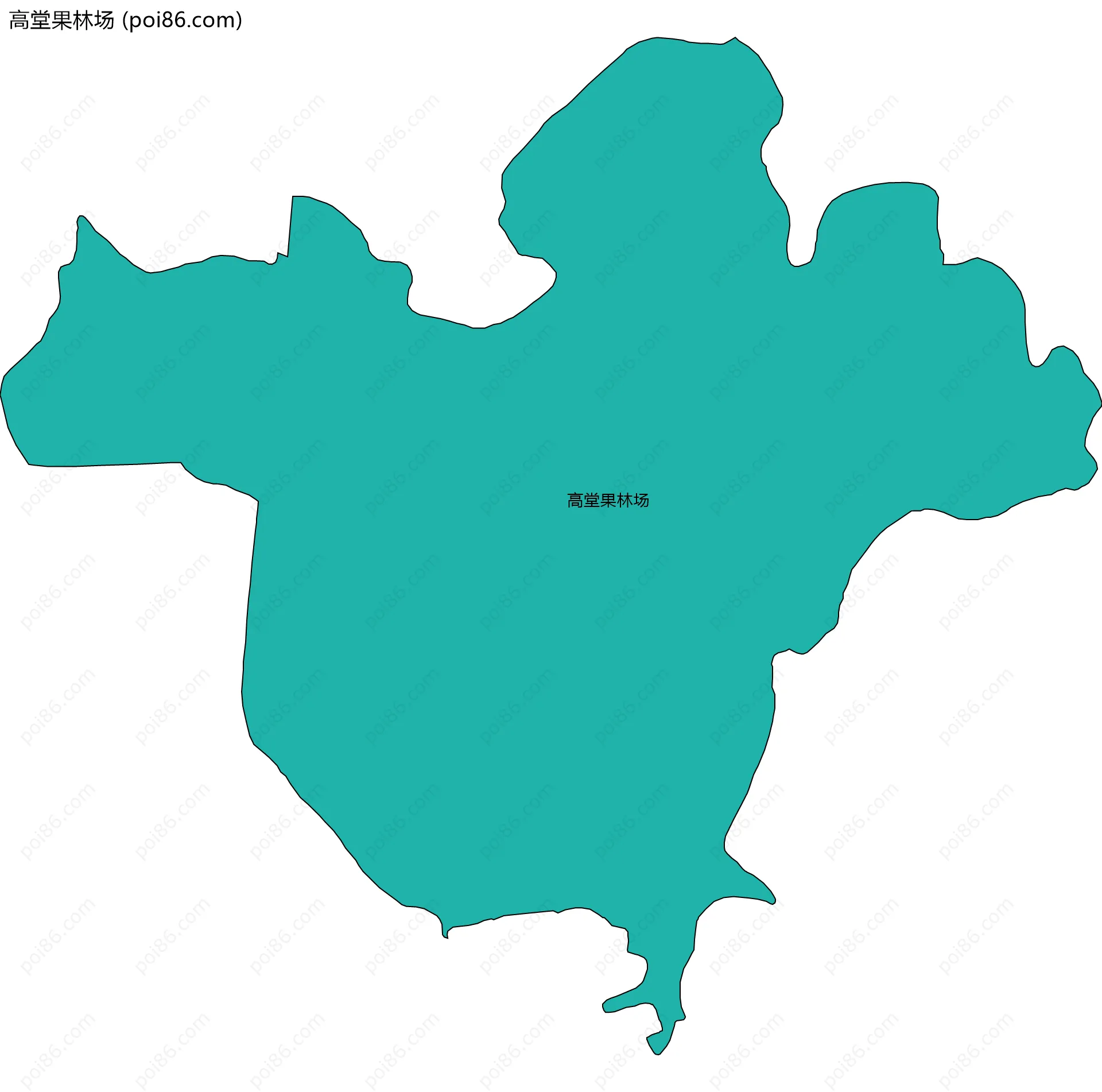 高堂果林场边界地图