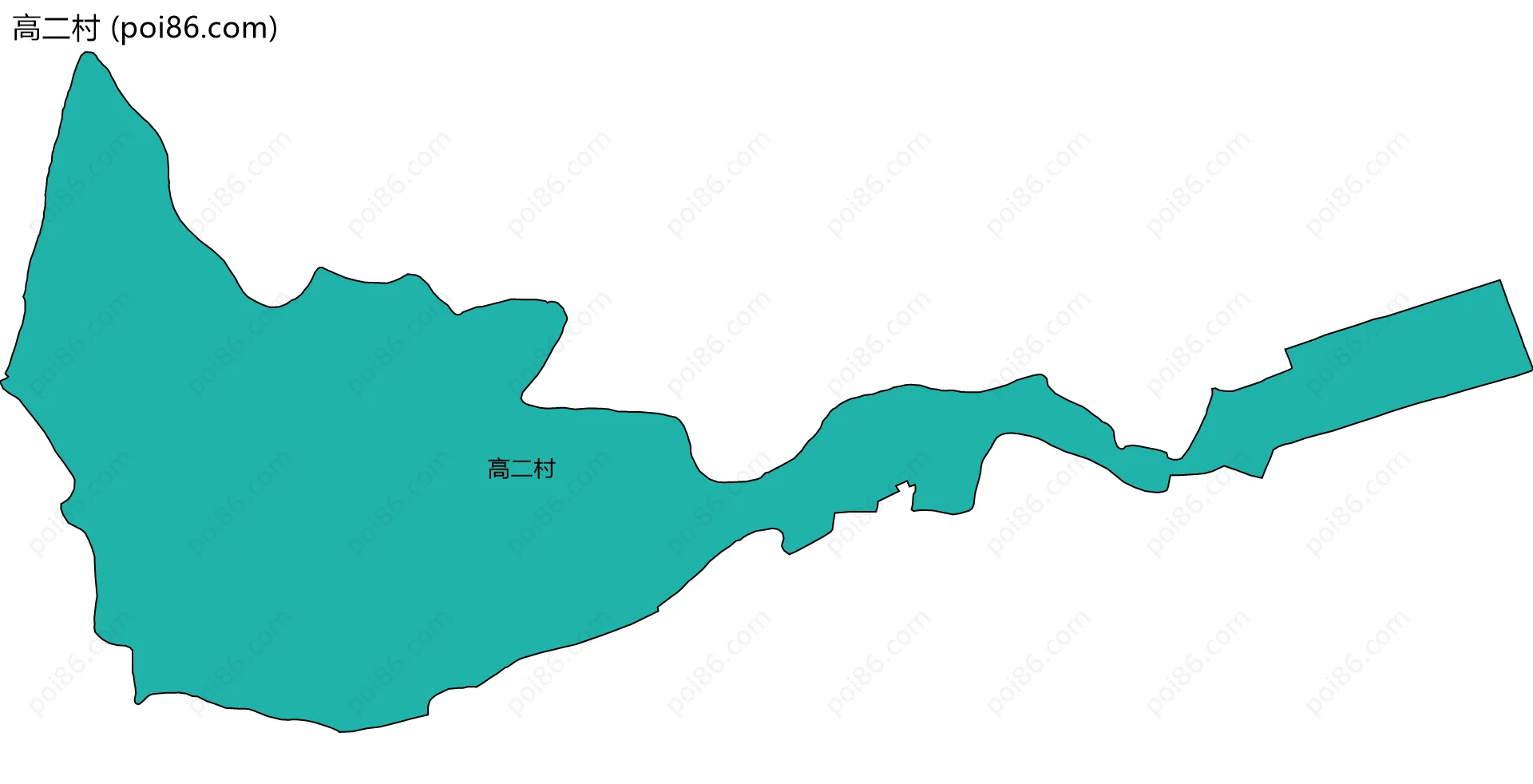 高二村边界地图