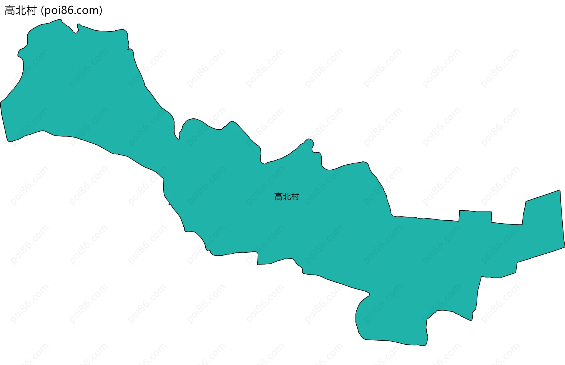 高北村边界地图
