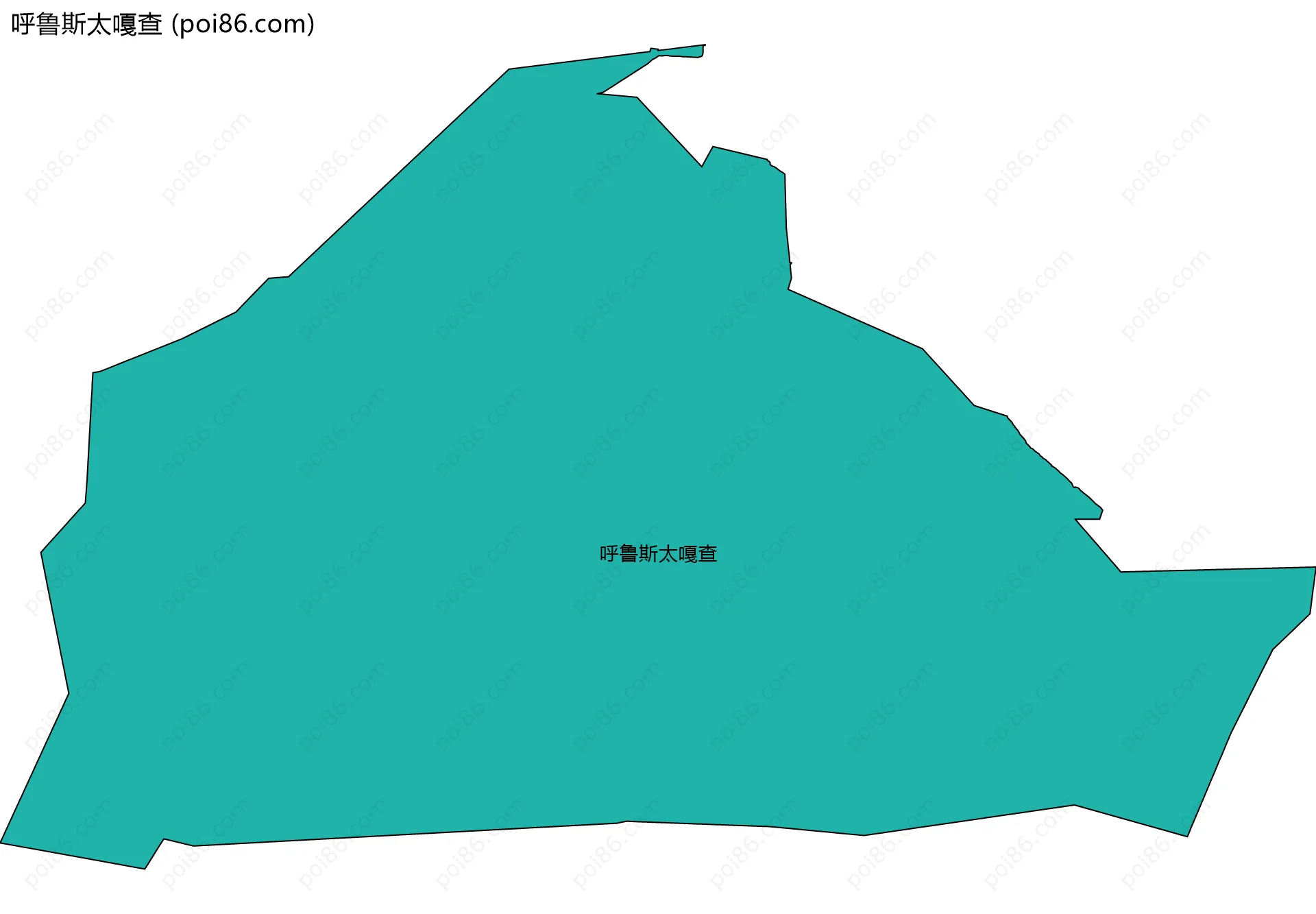 呼鲁斯太嘎查边界地图