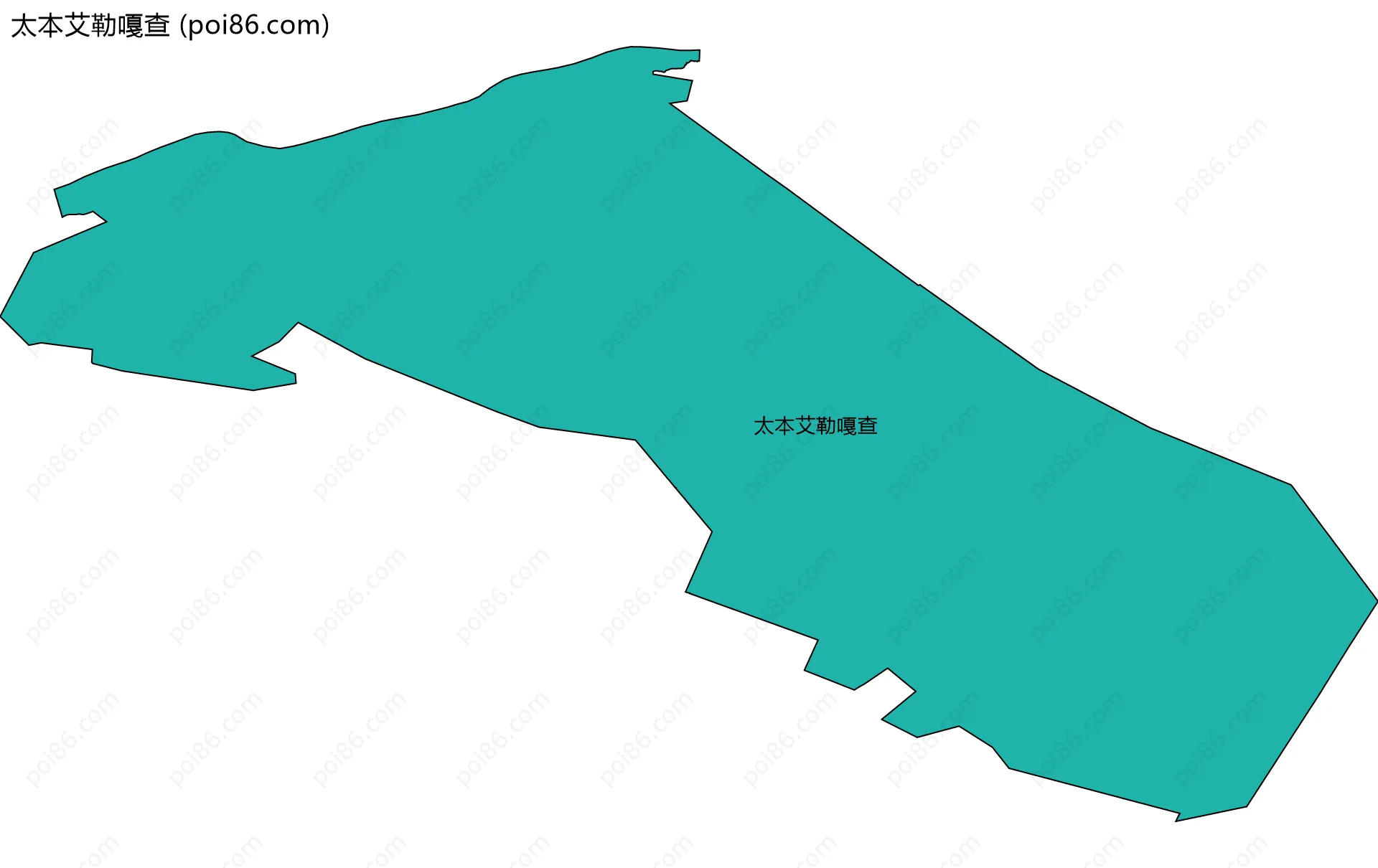 太本艾勒嘎查边界地图