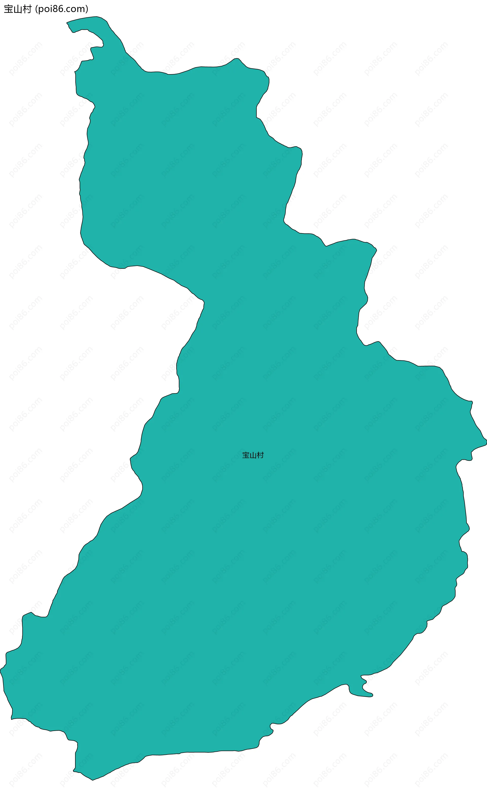宝山村边界地图
