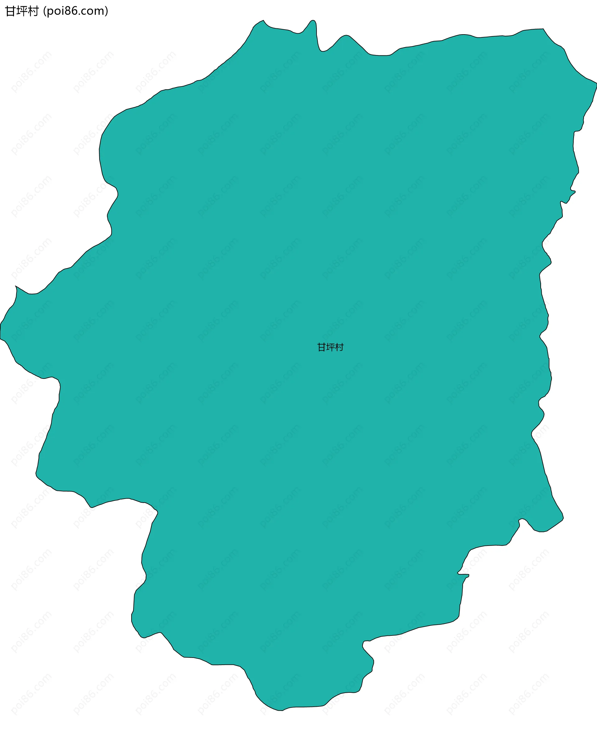 甘坪村边界地图