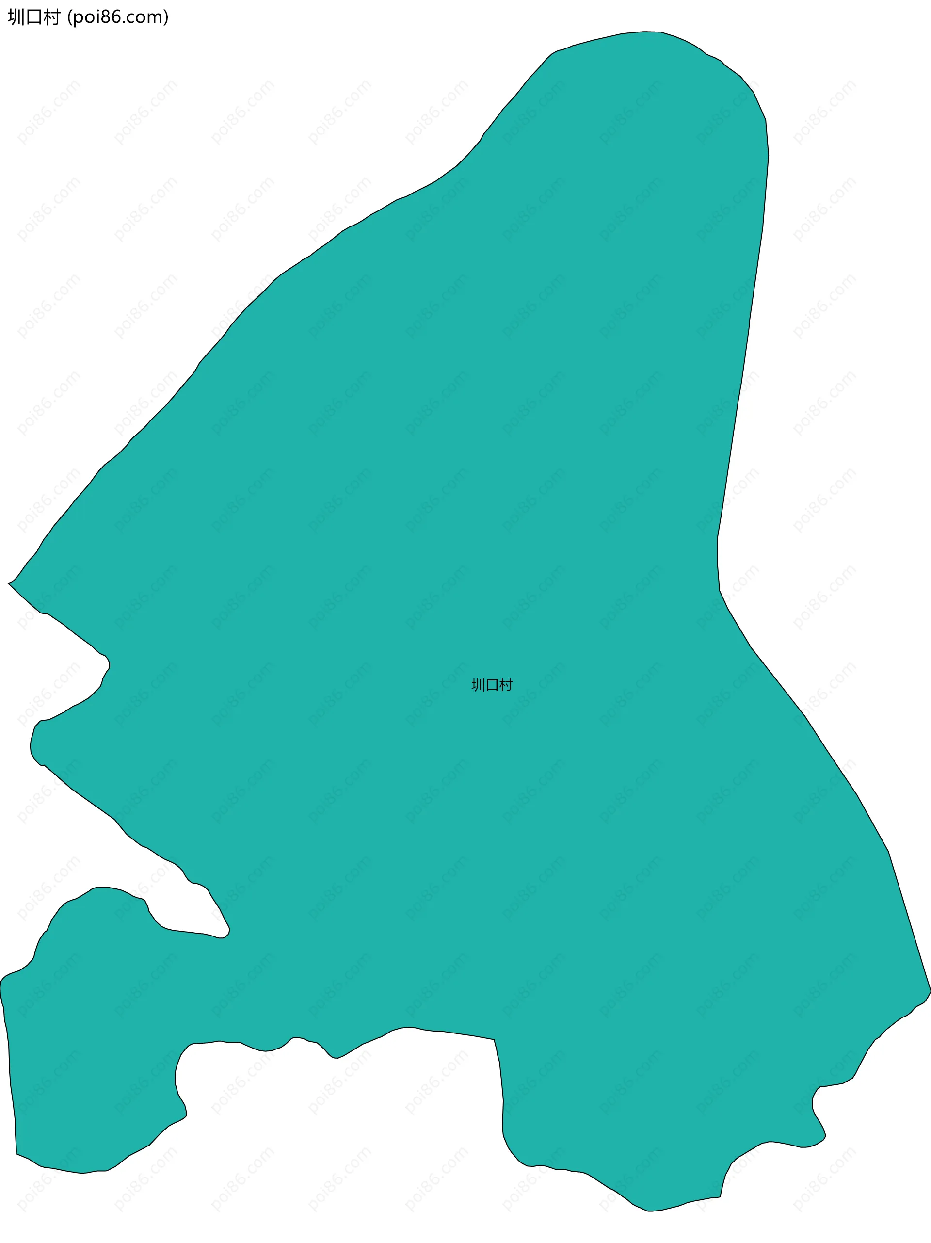 圳口村边界地图