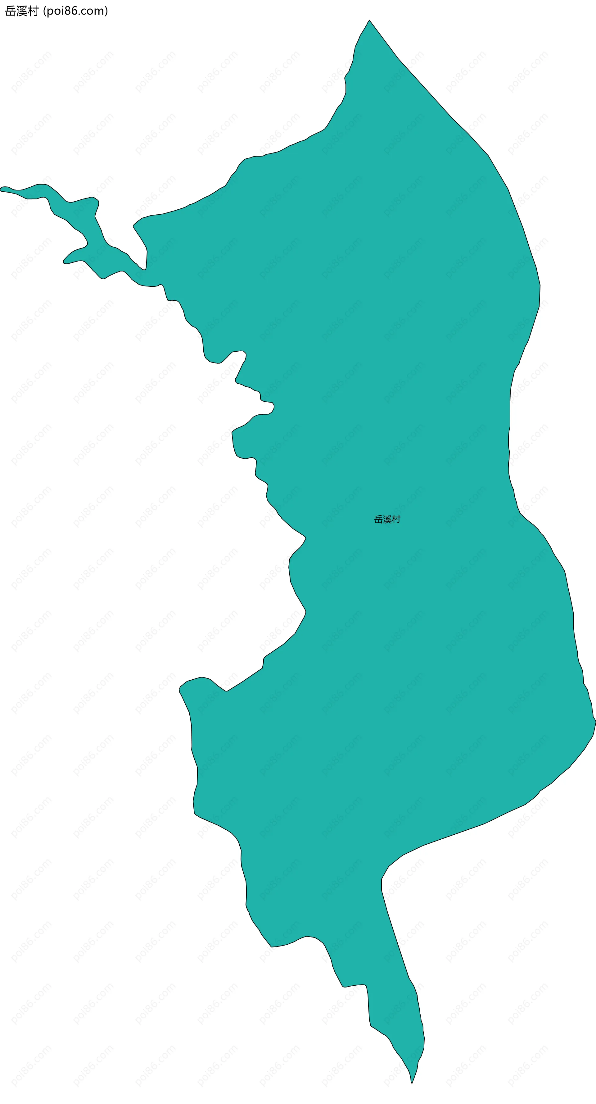 岳溪村边界地图