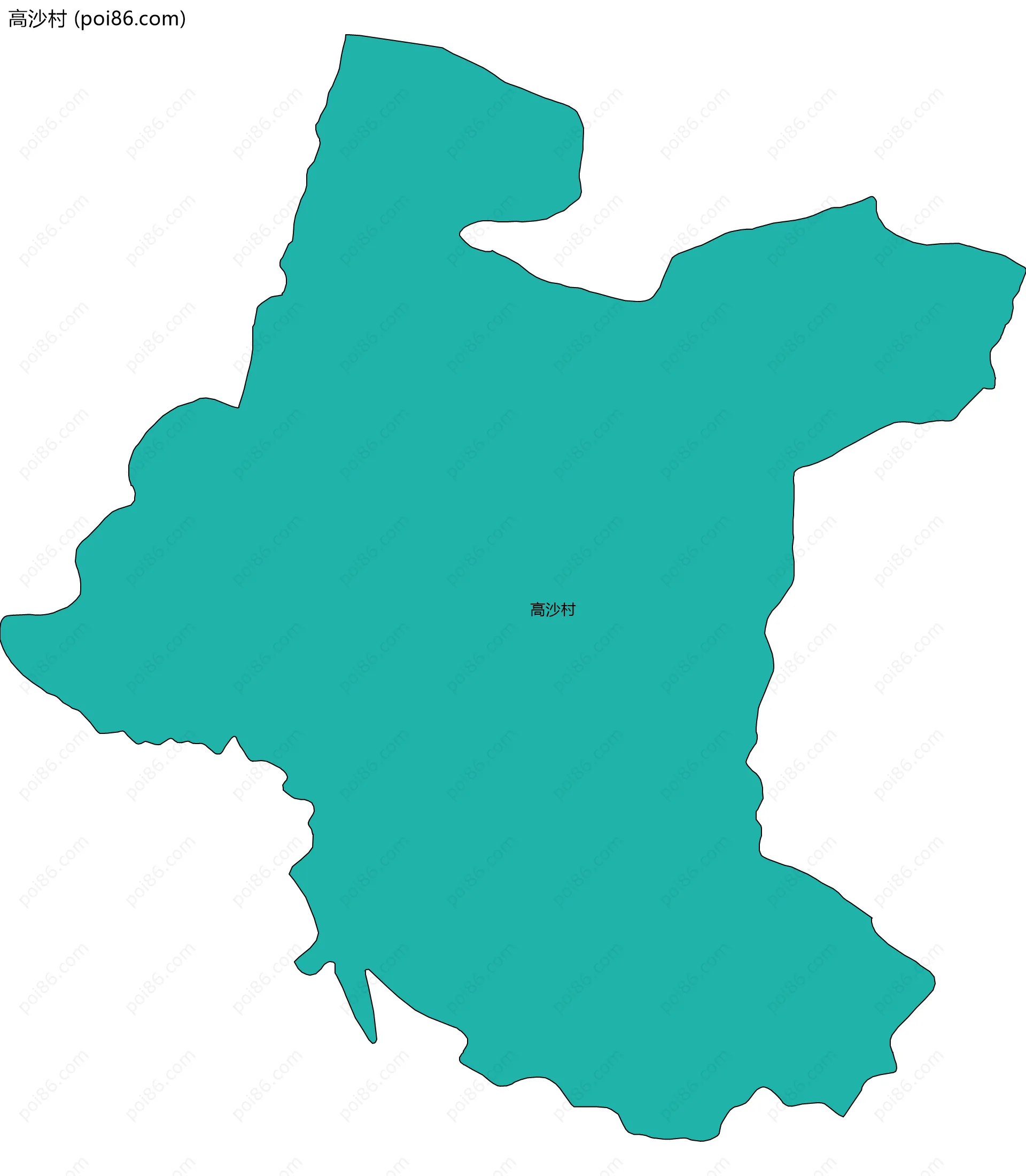高沙村边界地图