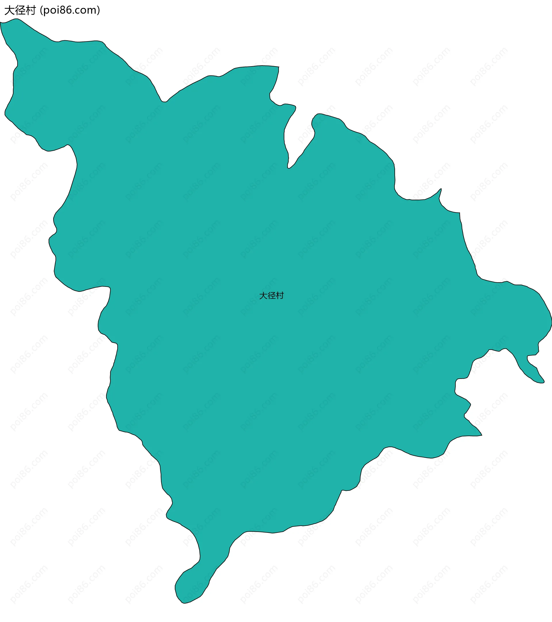 大径村边界地图