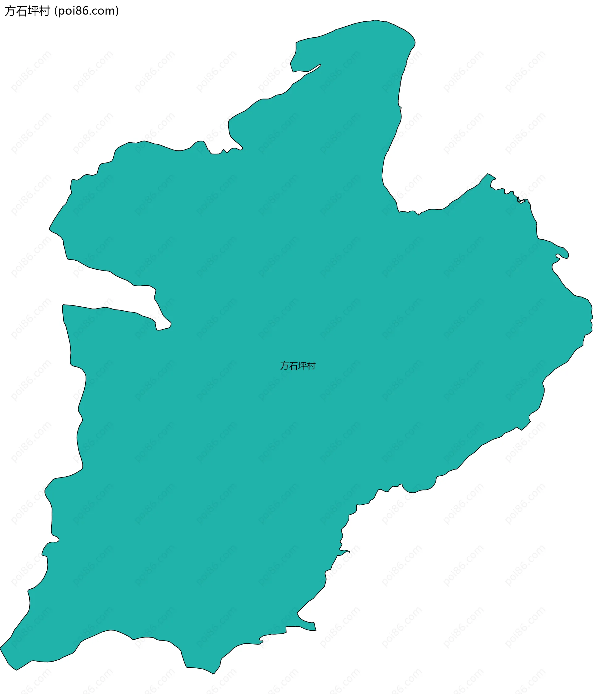 方石坪村边界地图