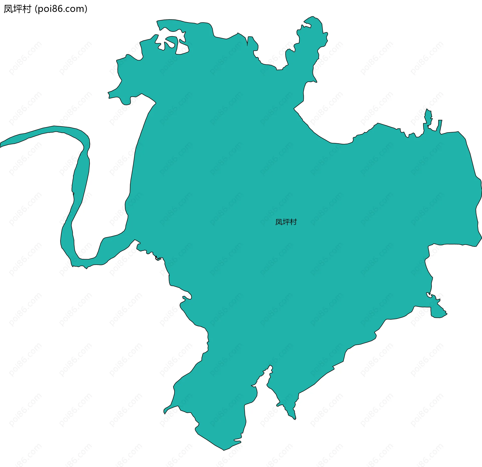 凤坪村边界地图