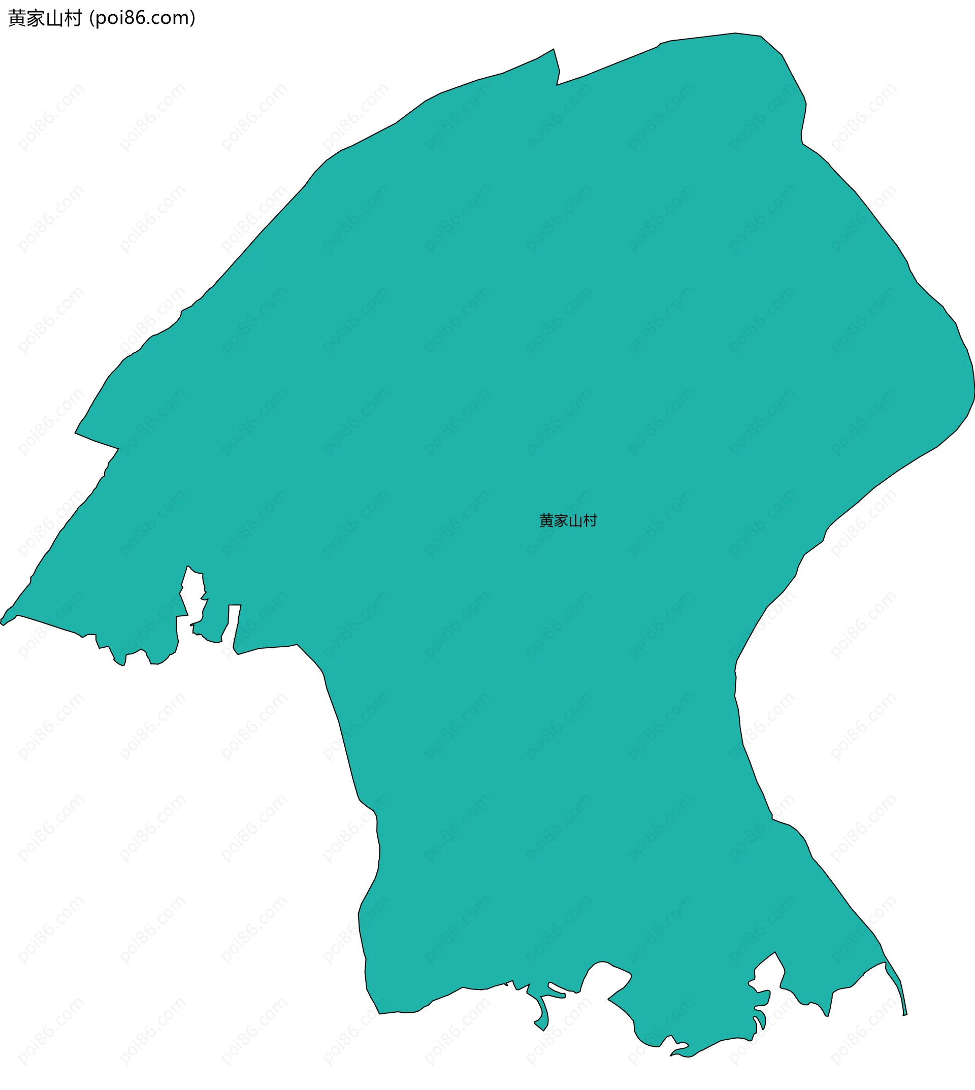 黄家山村边界地图