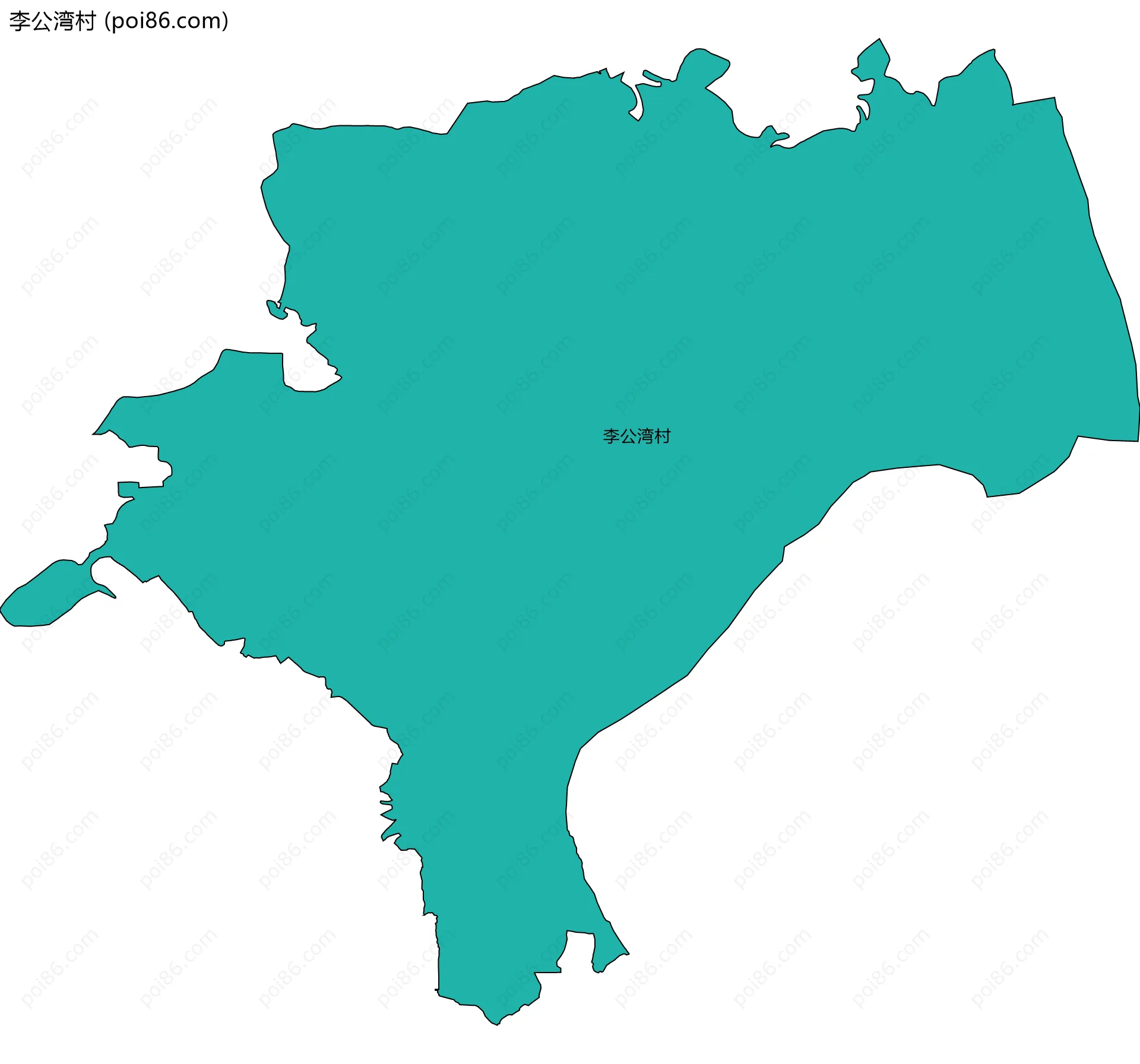 李公湾村边界地图