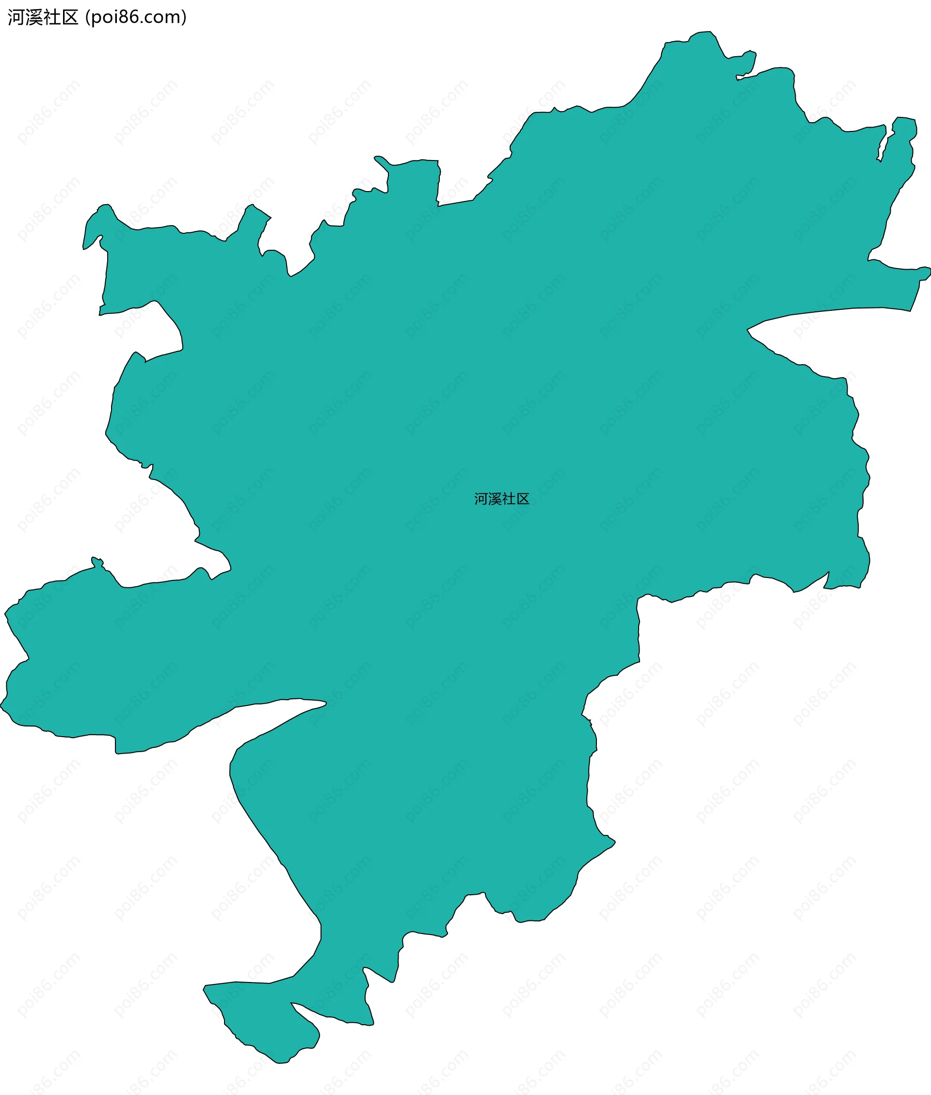 河溪社区边界地图