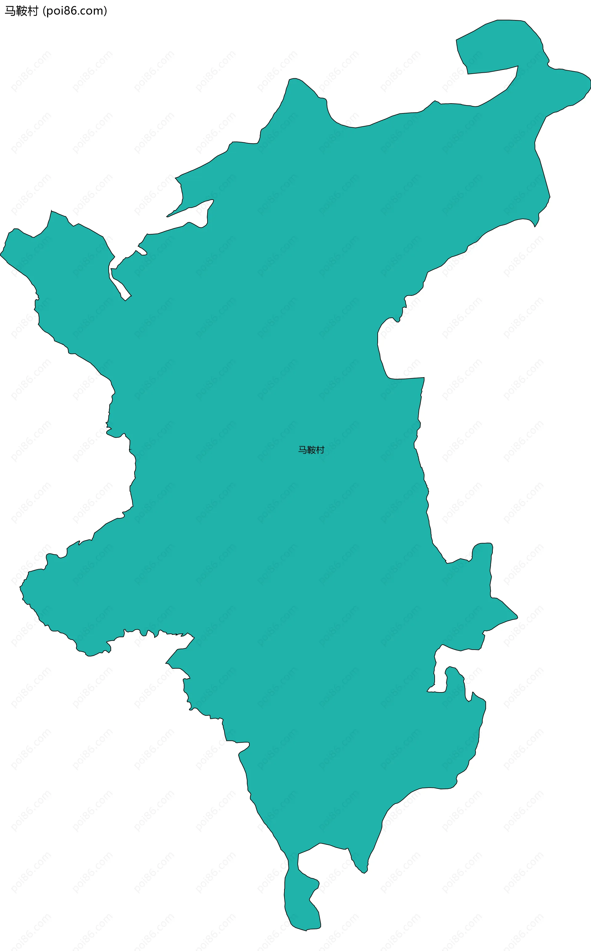 马鞍村边界地图