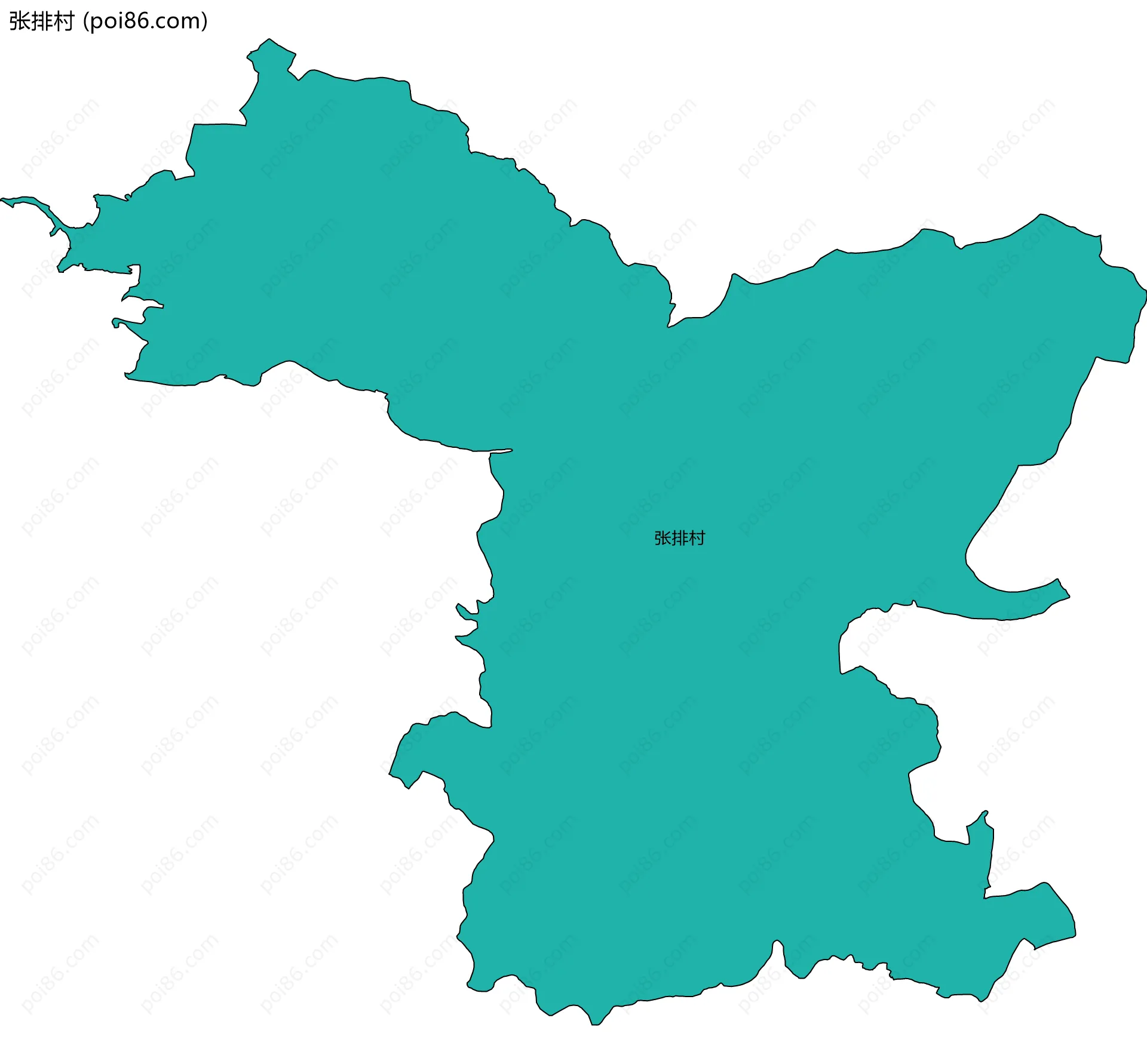 张排村边界地图