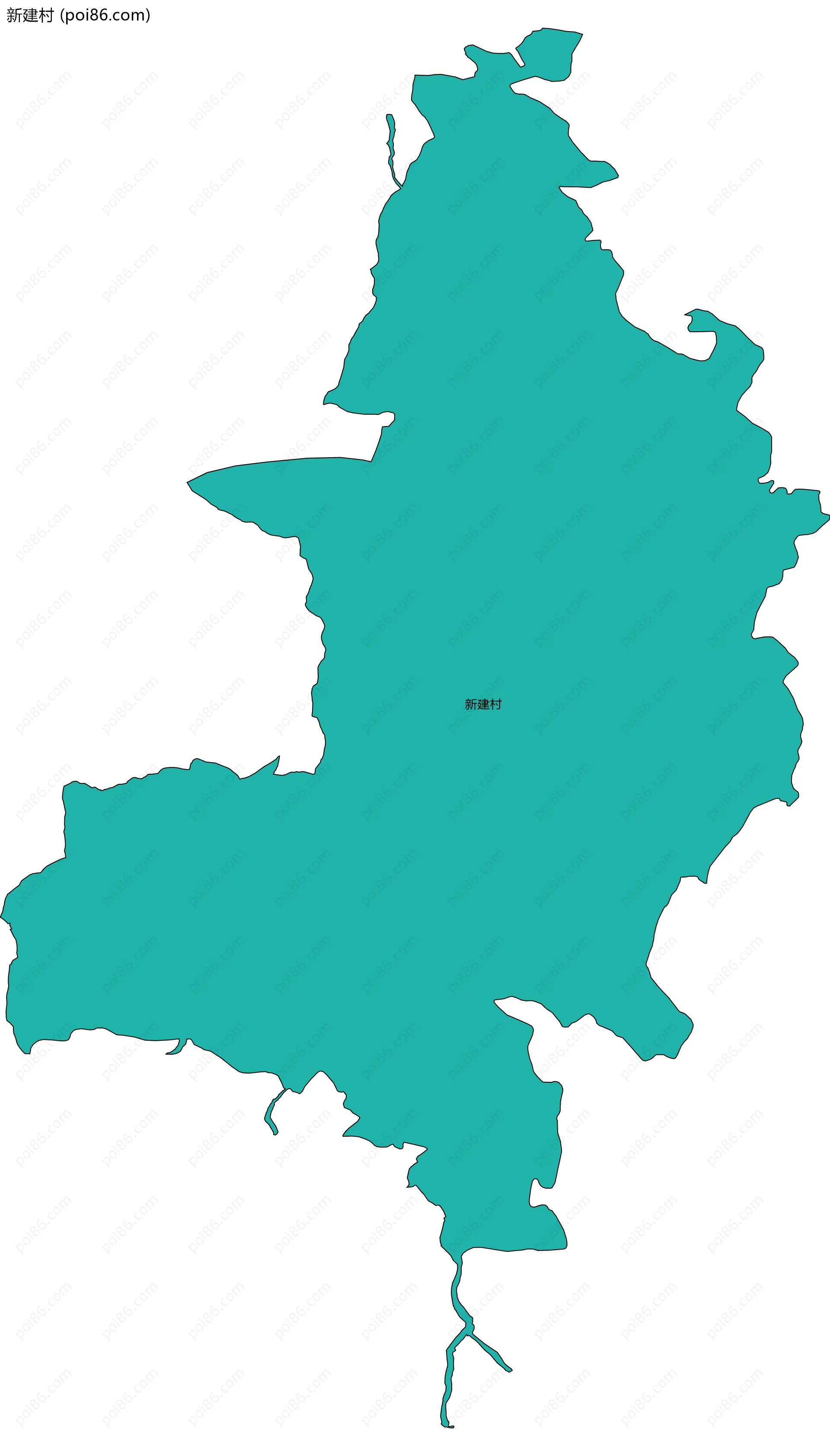 新建村边界地图