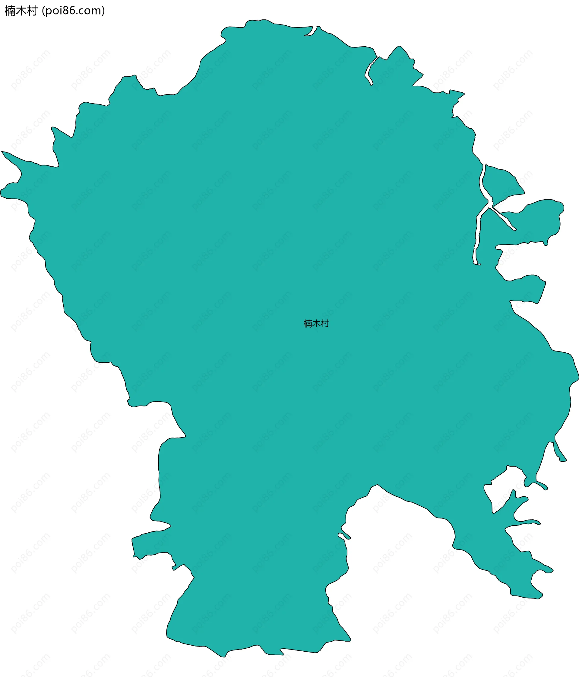 楠木村边界地图