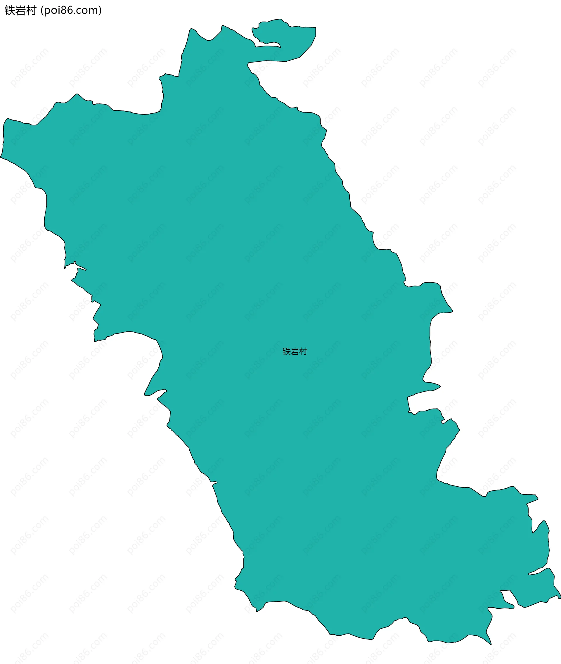 铁岩村边界地图