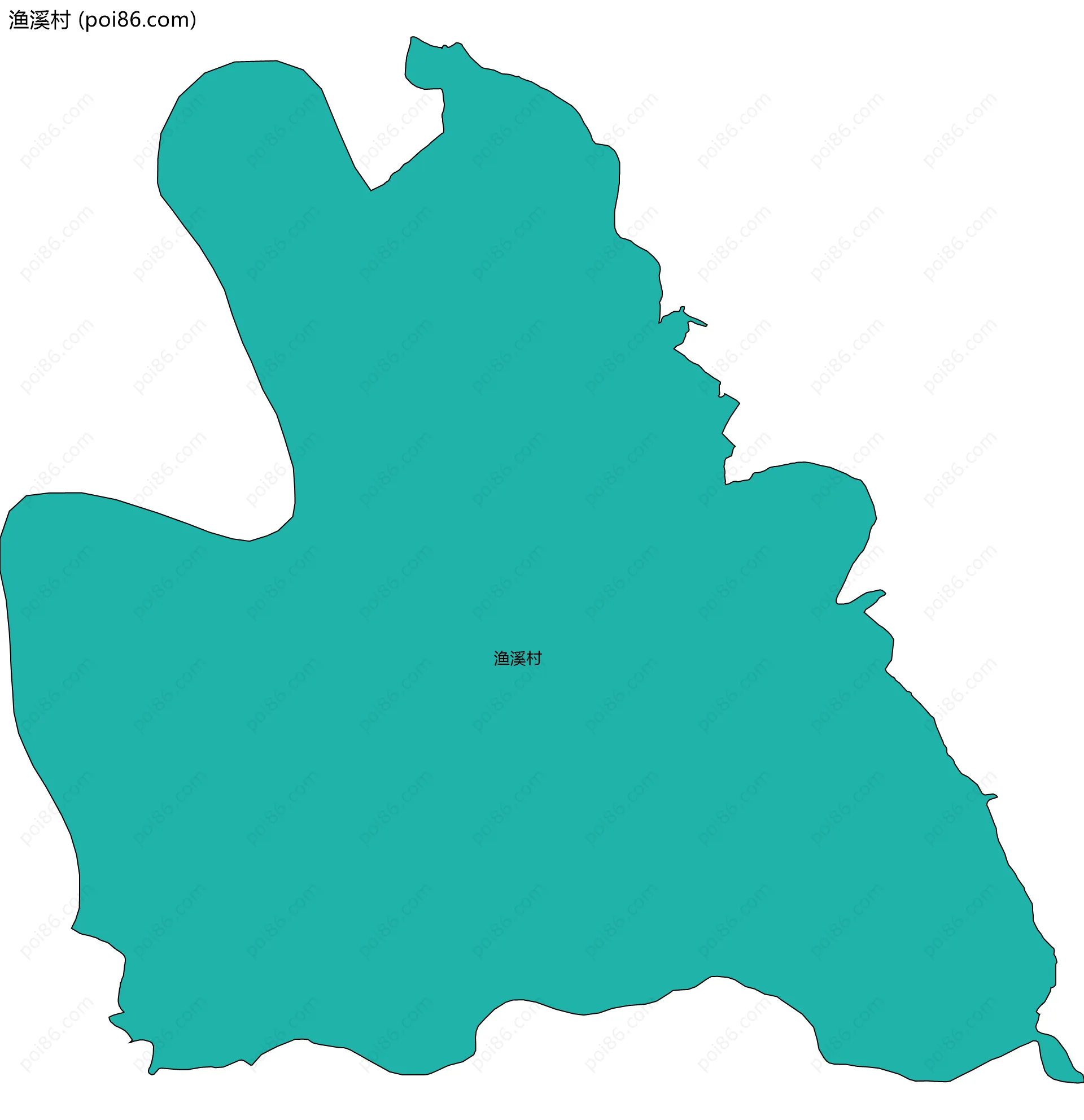 渔溪村边界地图