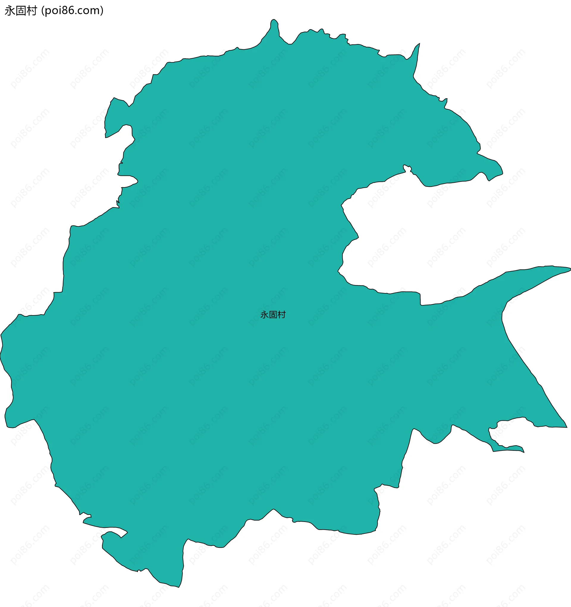 永固村边界地图