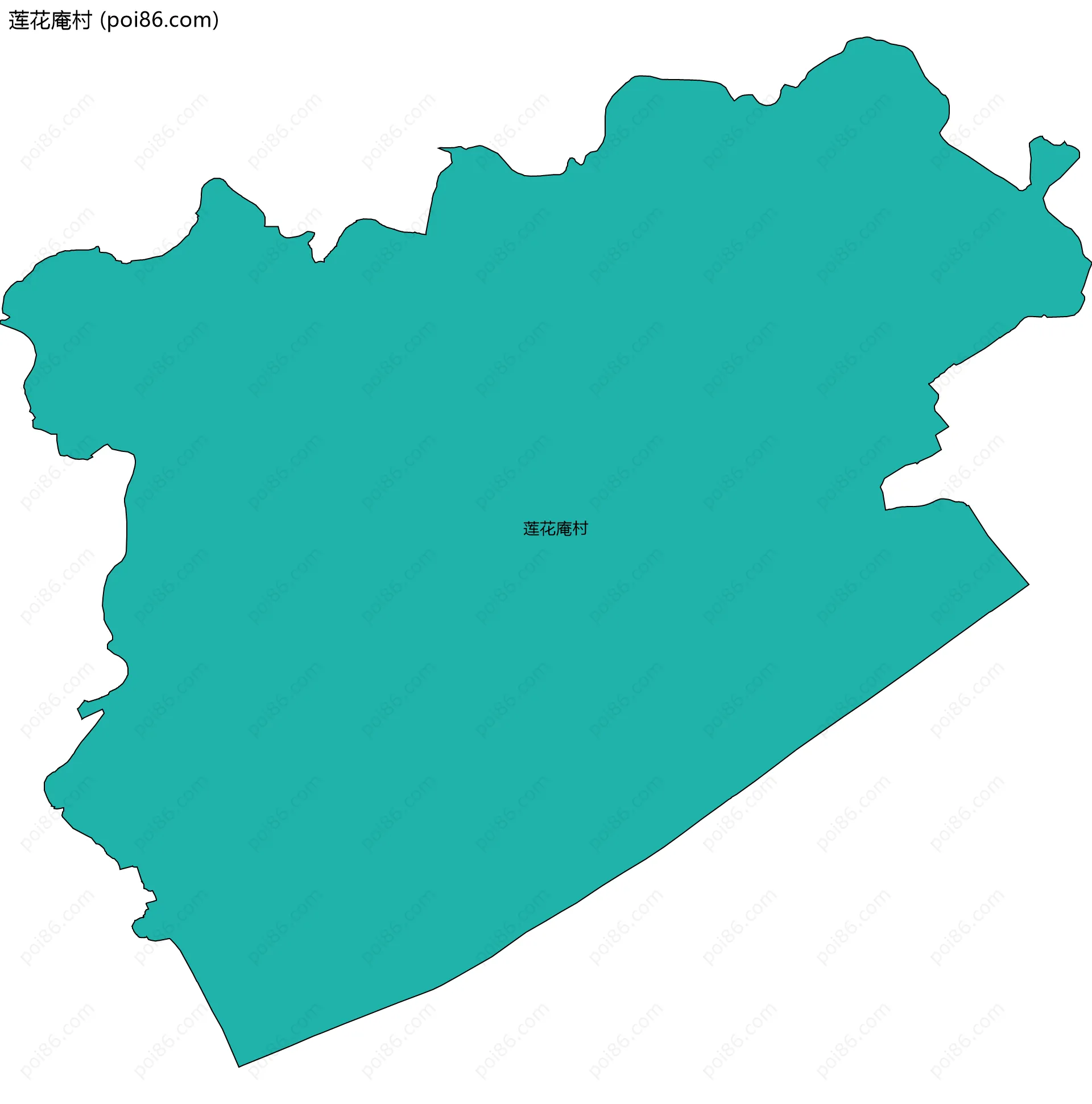 莲花庵村边界地图