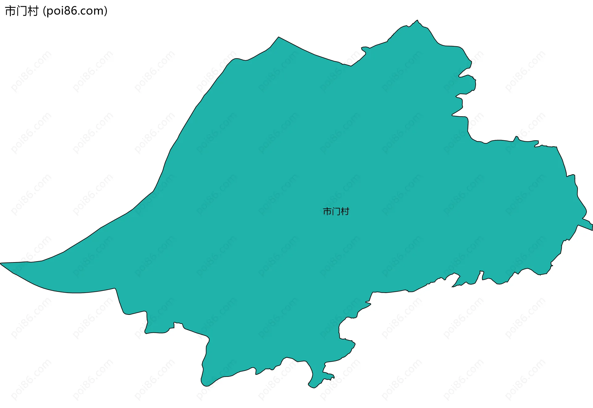 市门村边界地图
