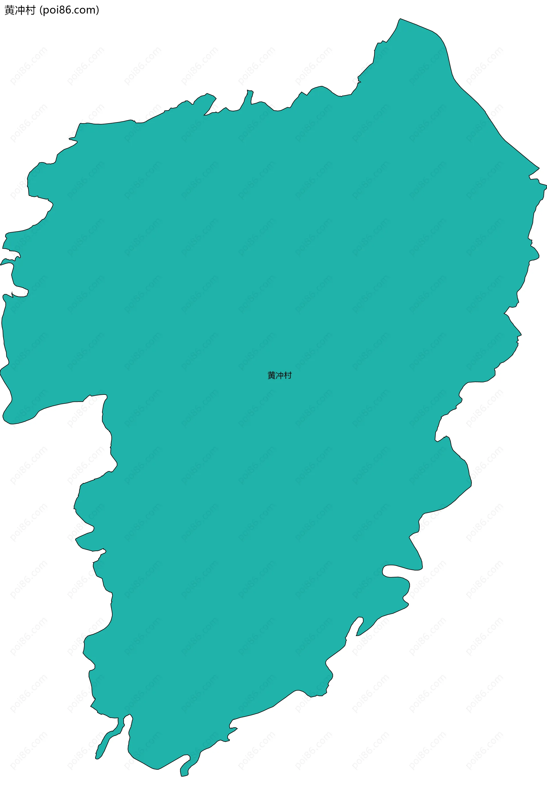 黄冲村边界地图