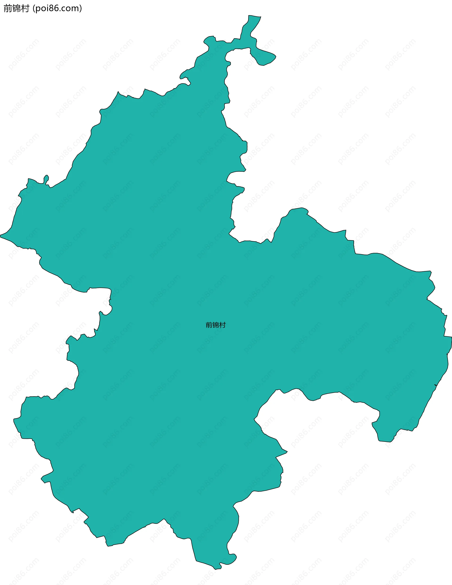 前锦村边界地图