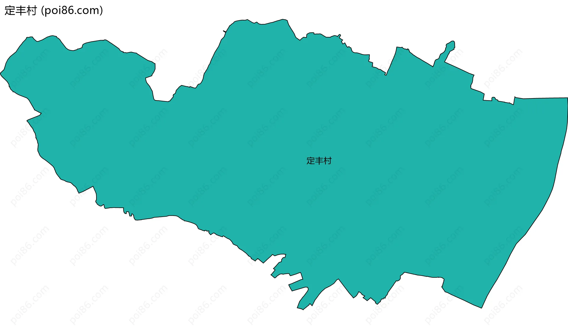 定丰村边界地图