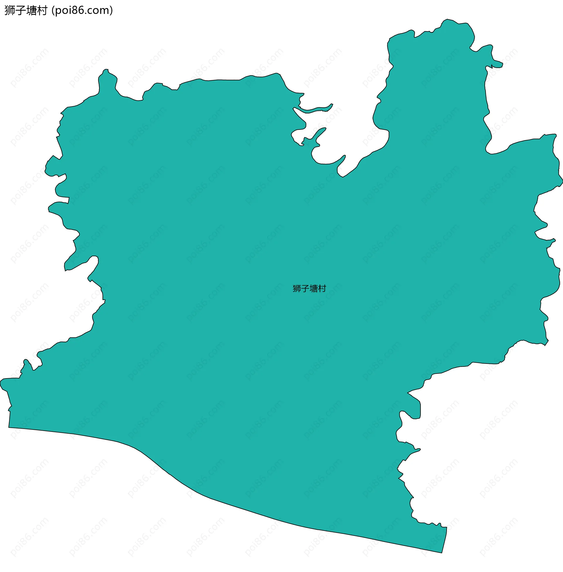 狮子塘村边界地图