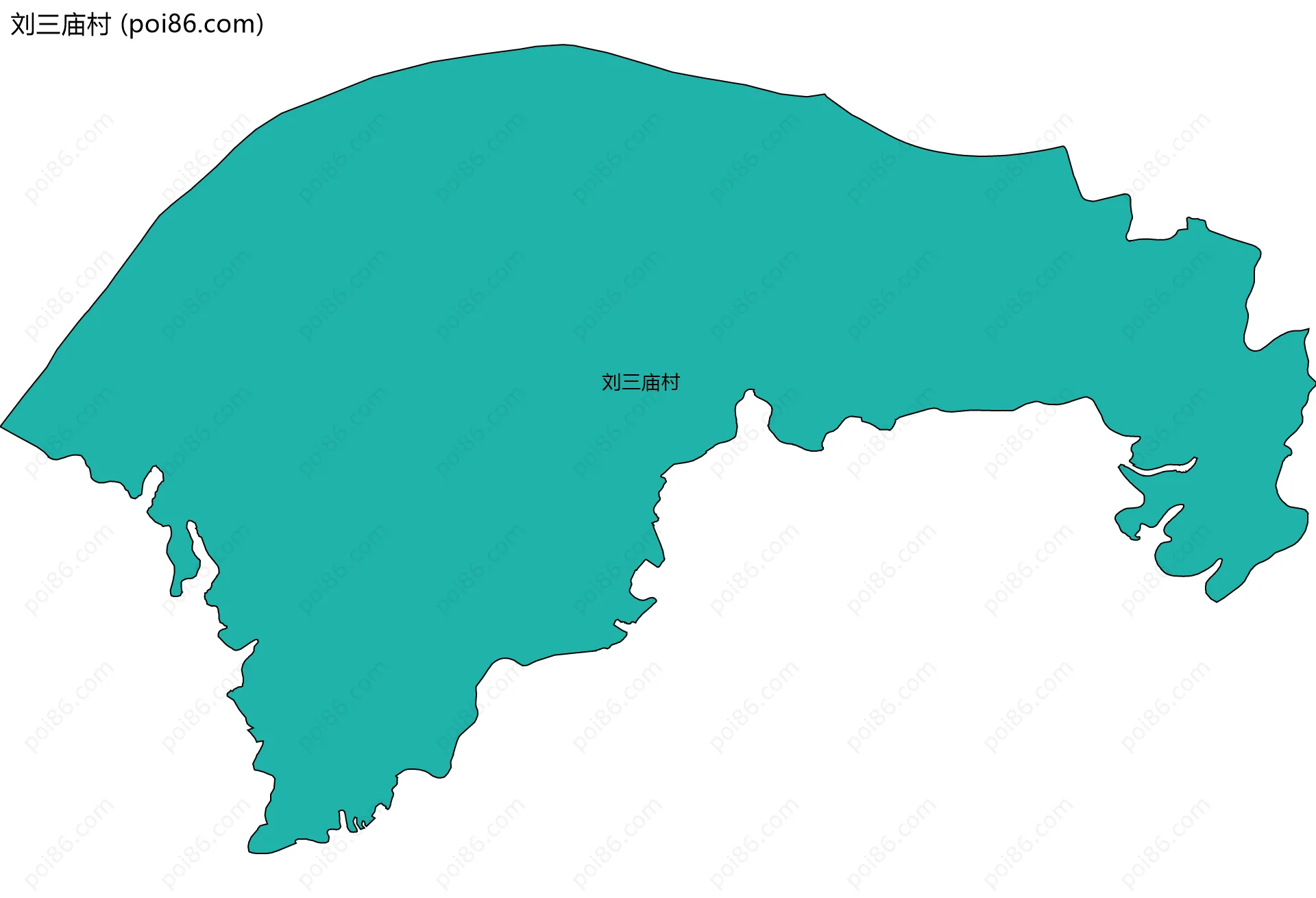 刘三庙村边界地图