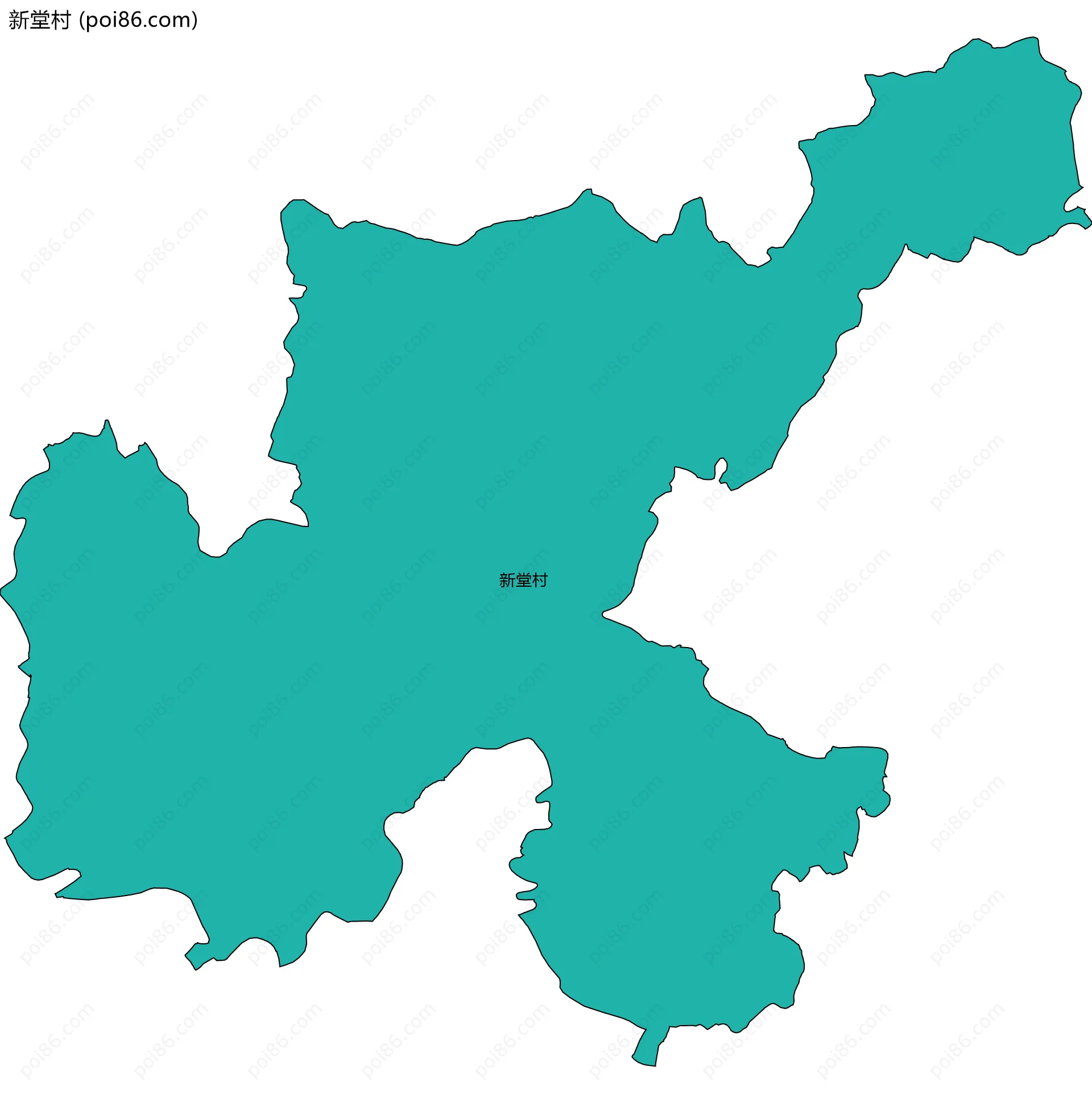 新堂村边界地图