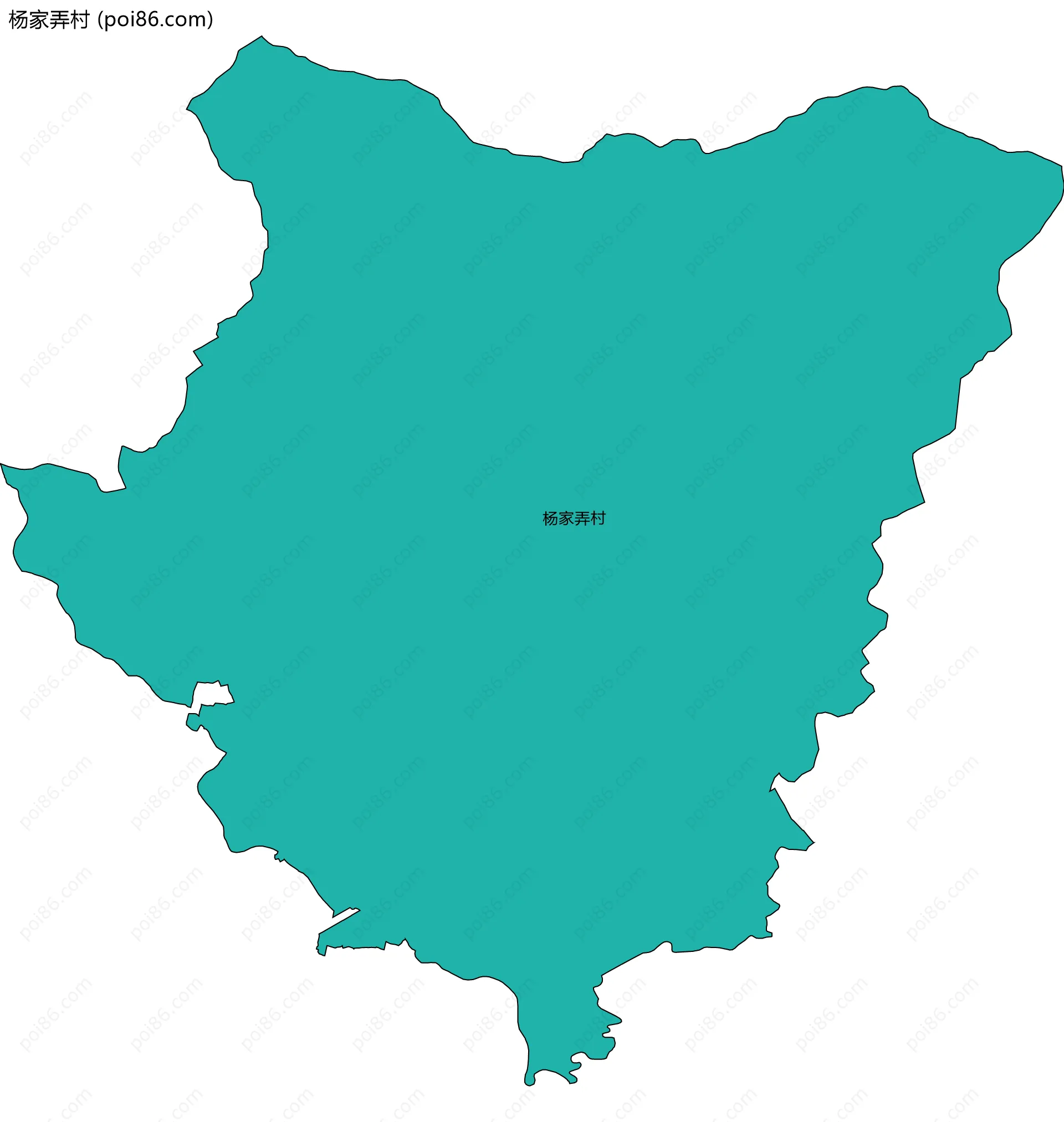 杨家弄村边界地图