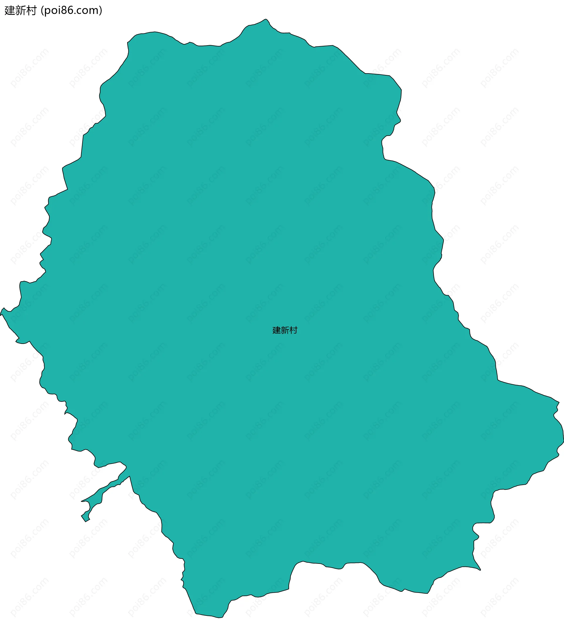 建新村边界地图