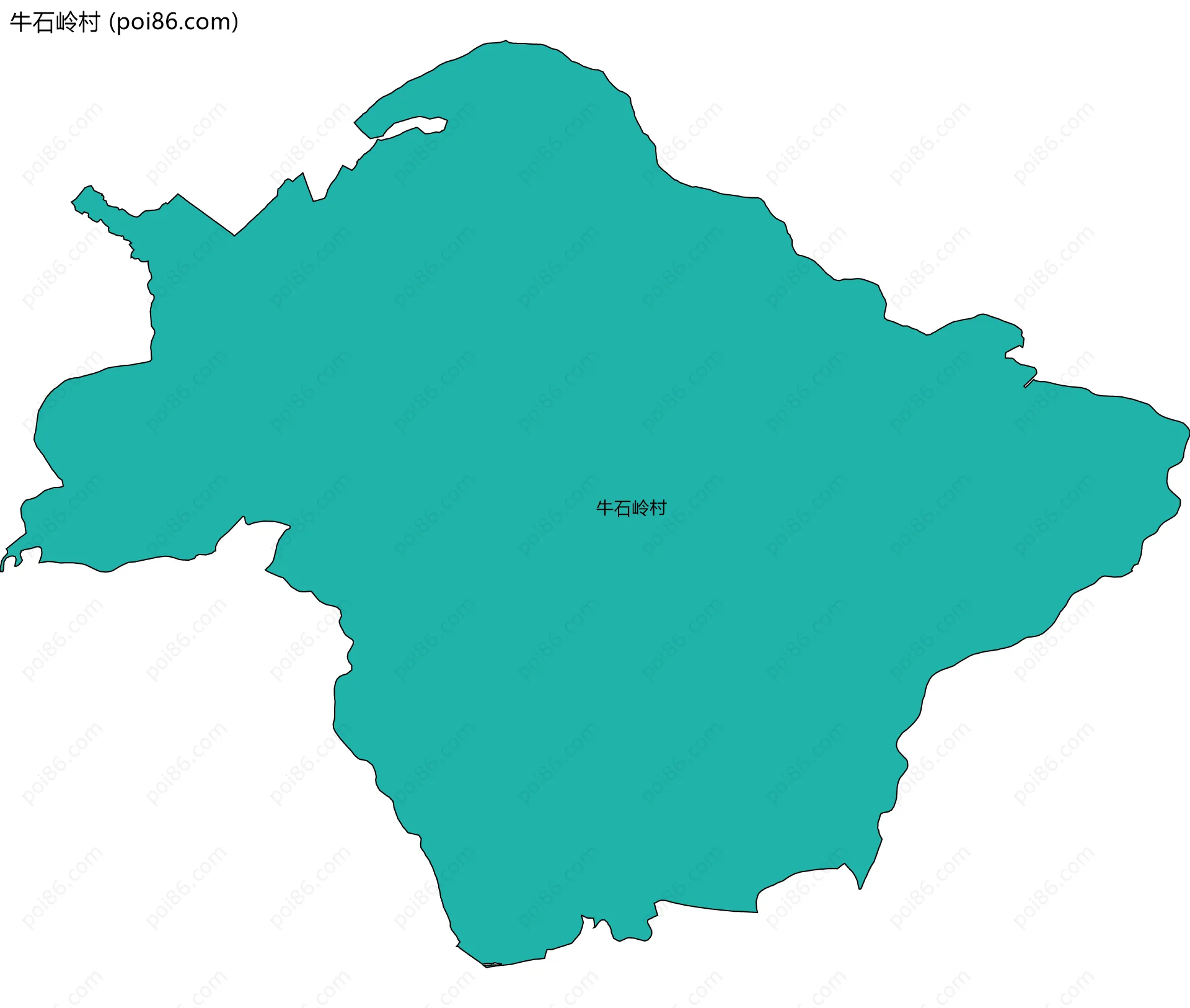 牛石岭村边界地图