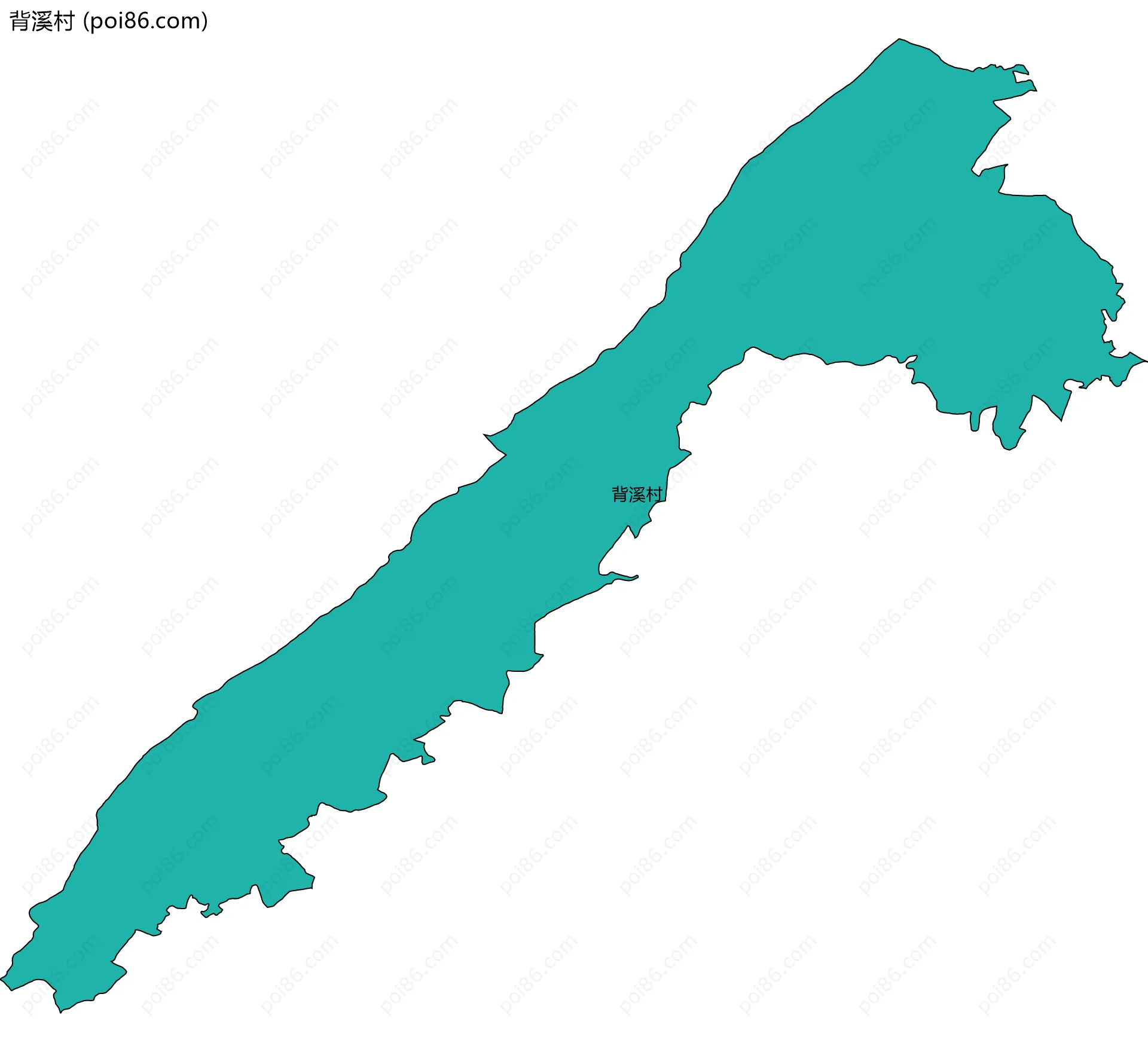 背溪村边界地图