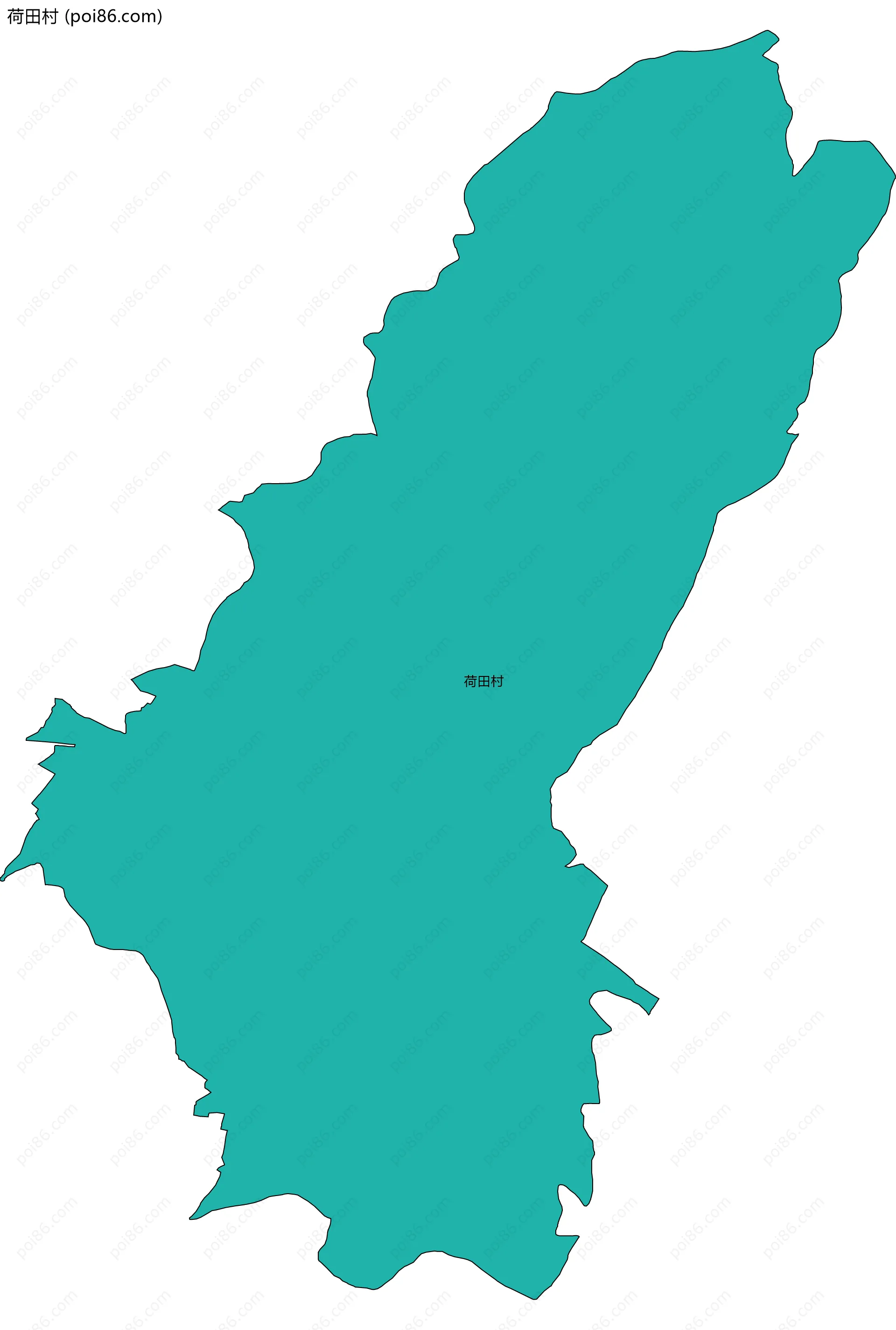 荷田村边界地图