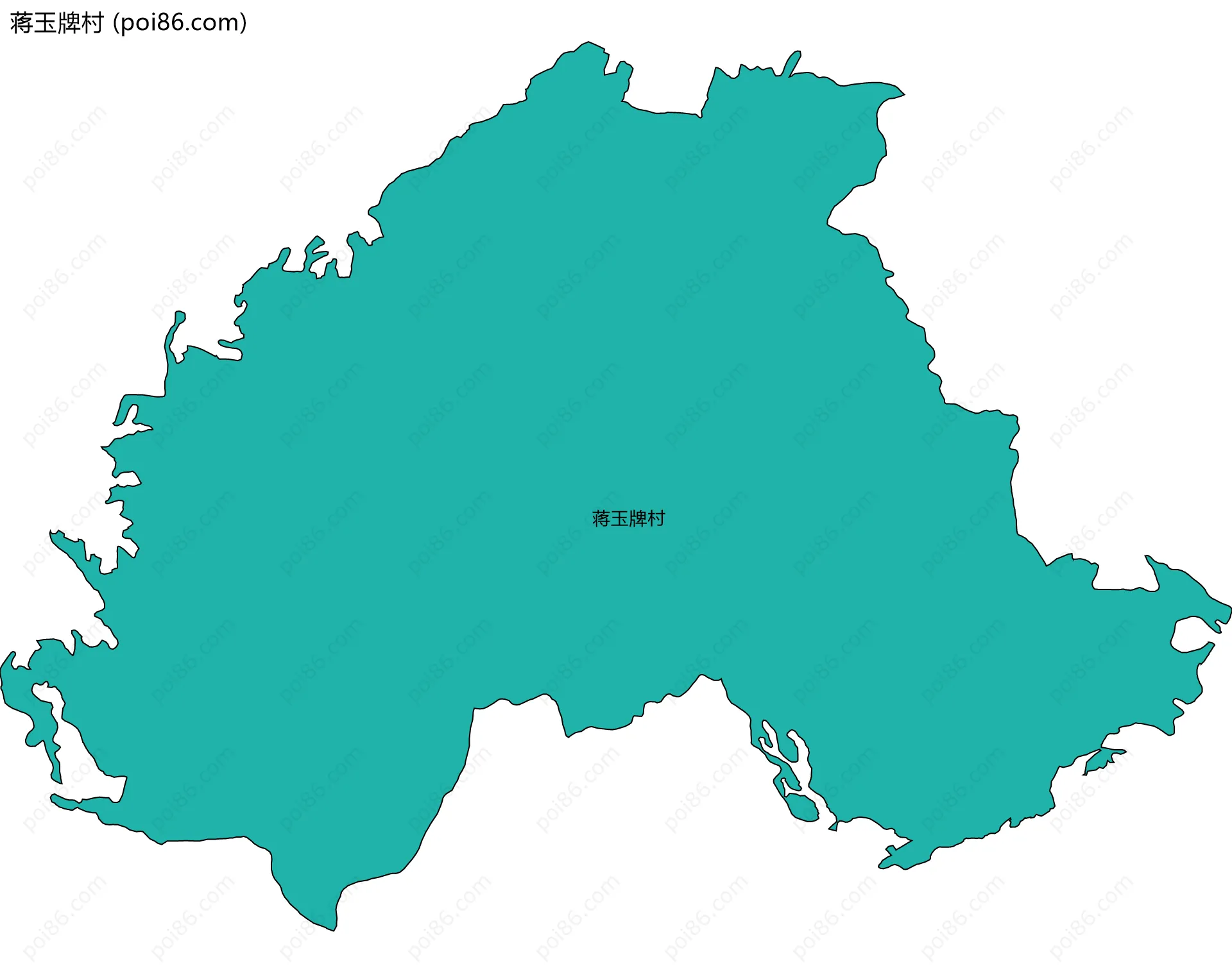 蒋玉牌村边界地图