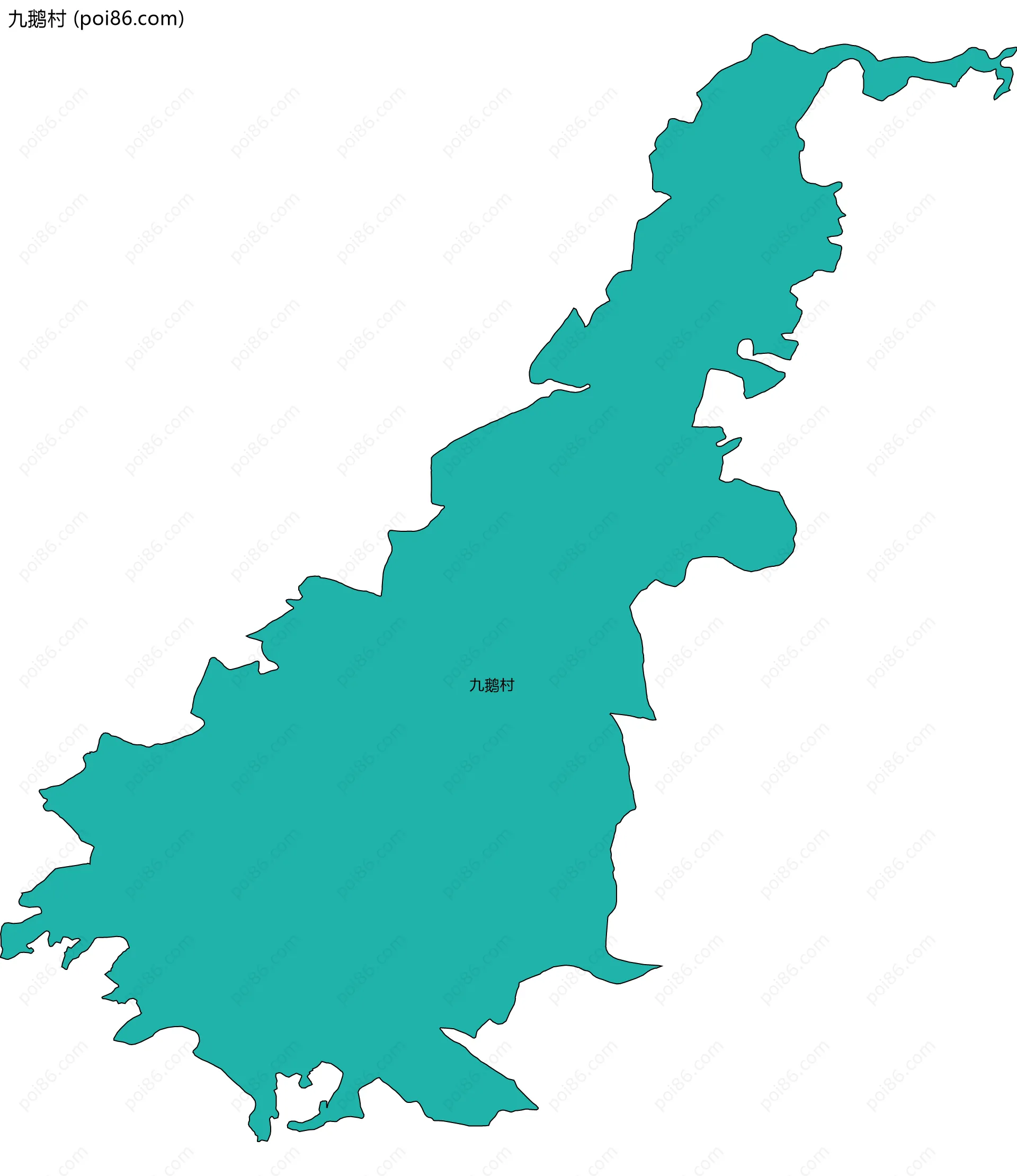 九鹅村边界地图