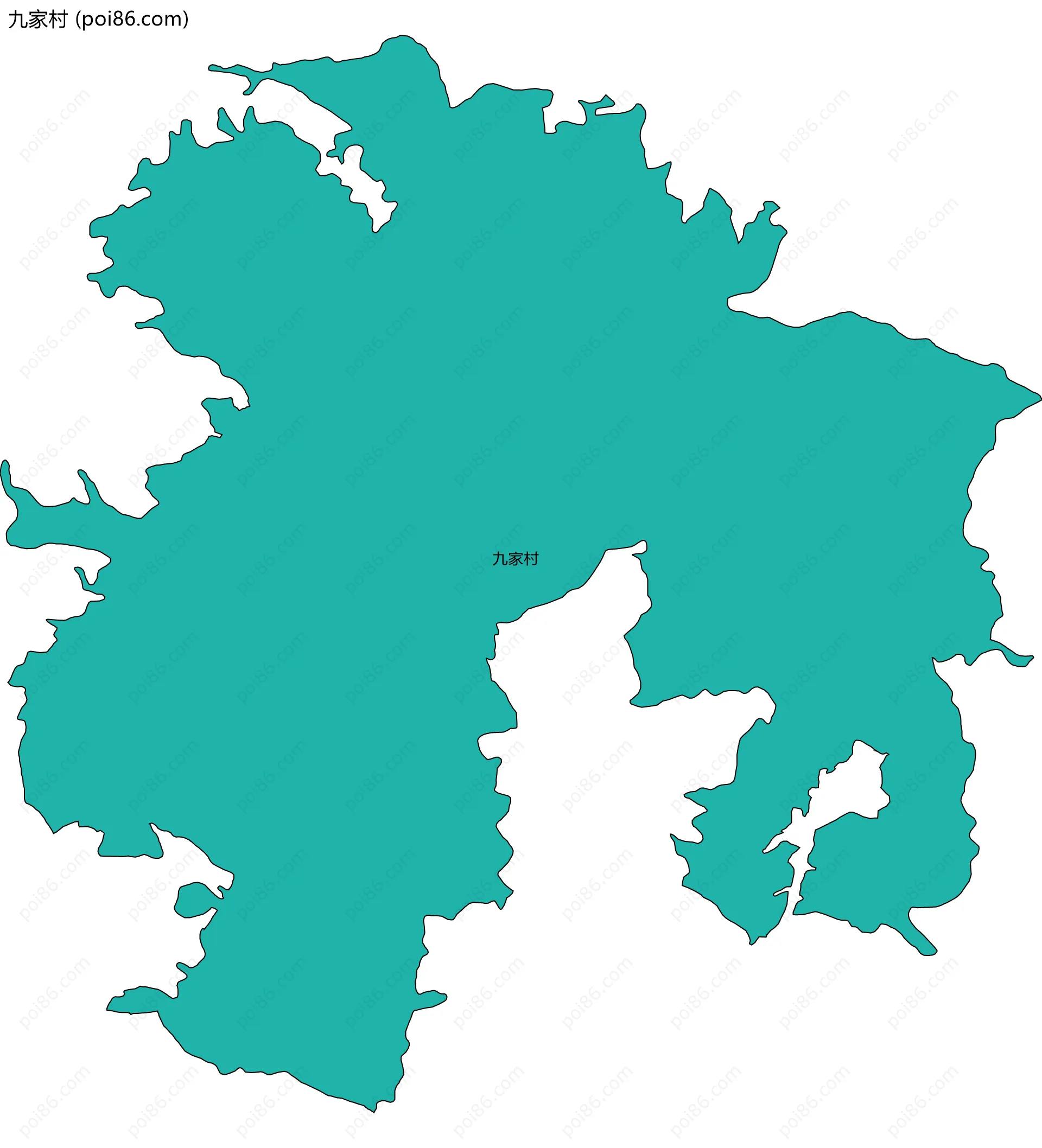 九家村边界地图