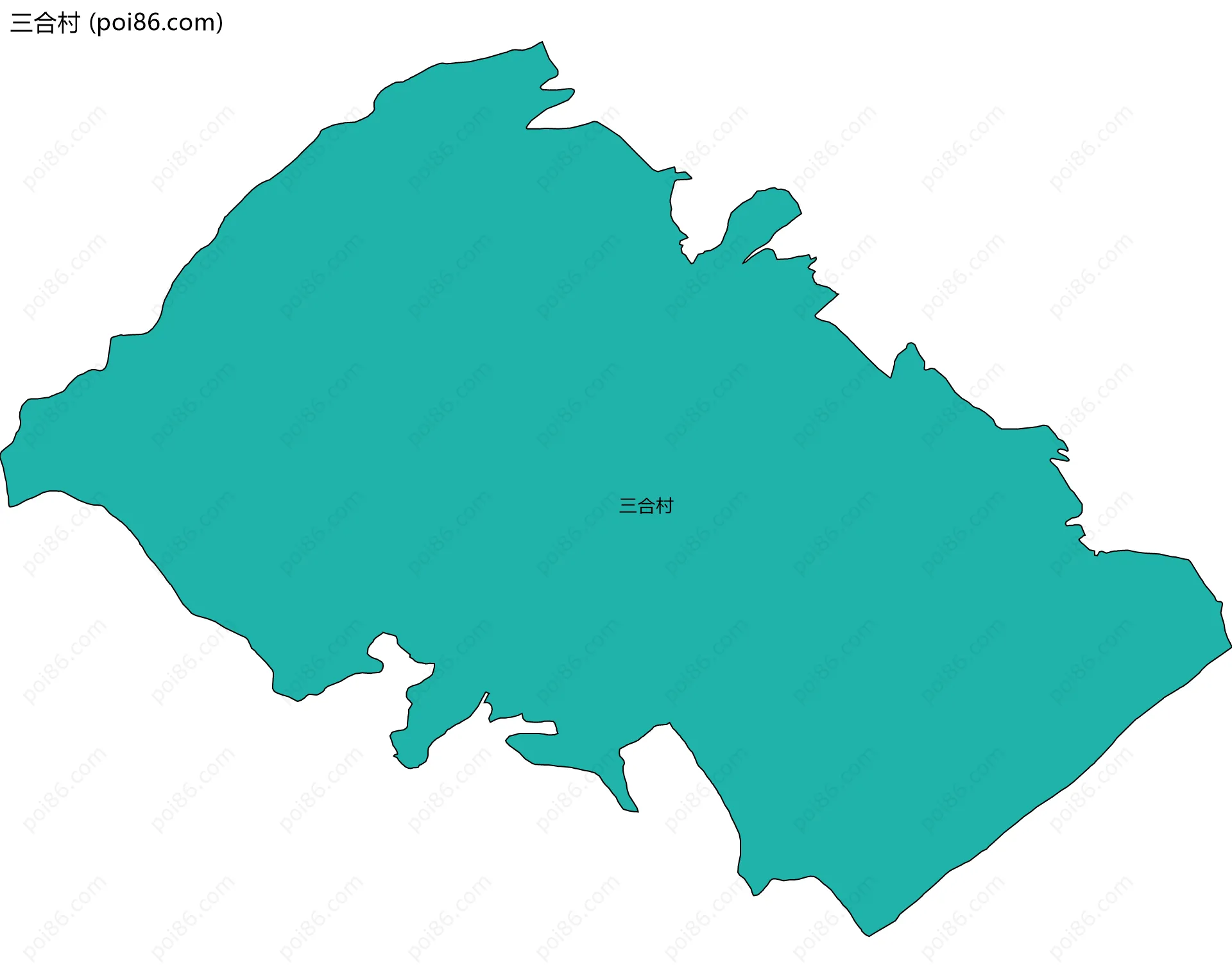 三合村边界地图