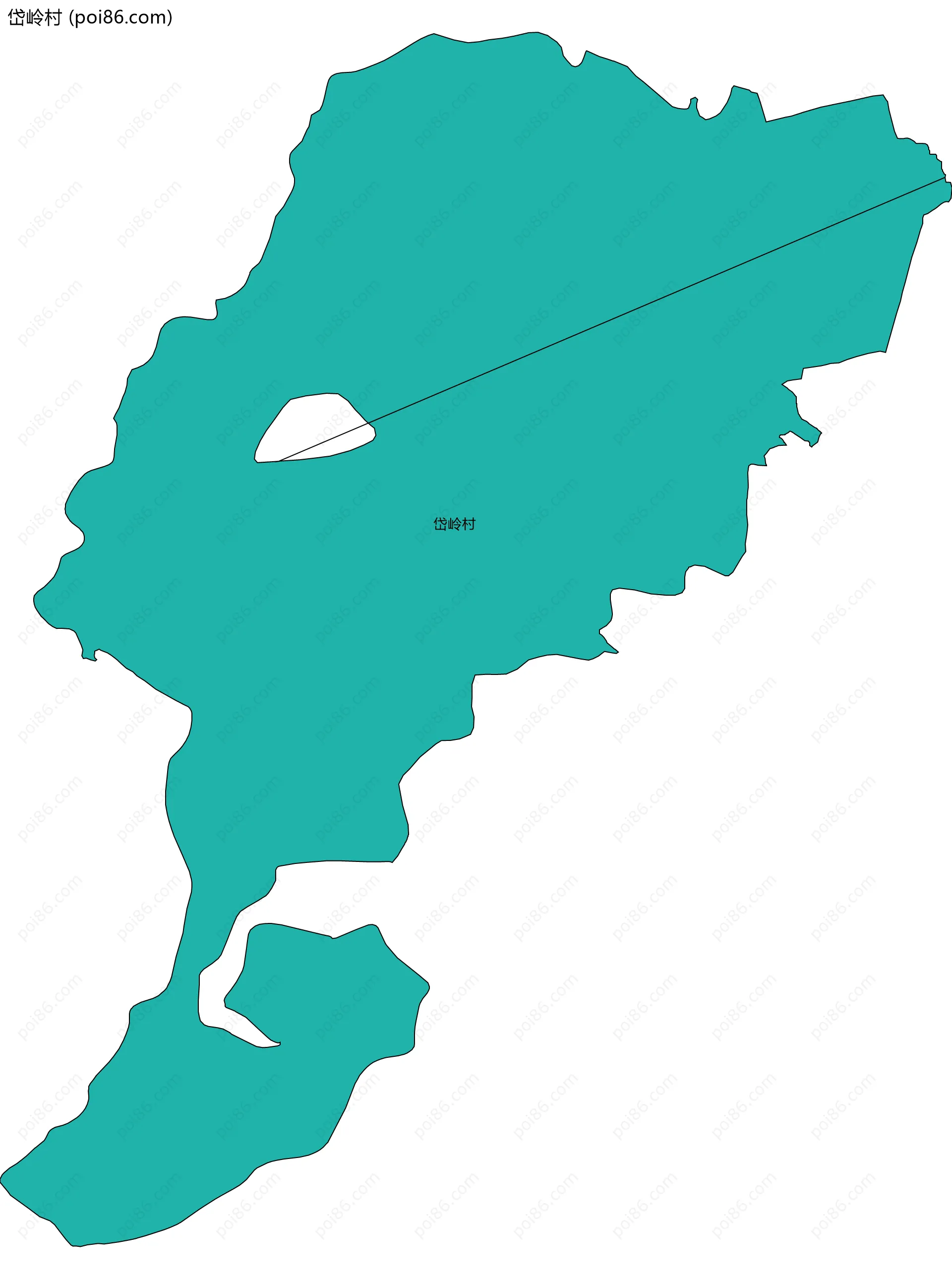 岱岭村边界地图