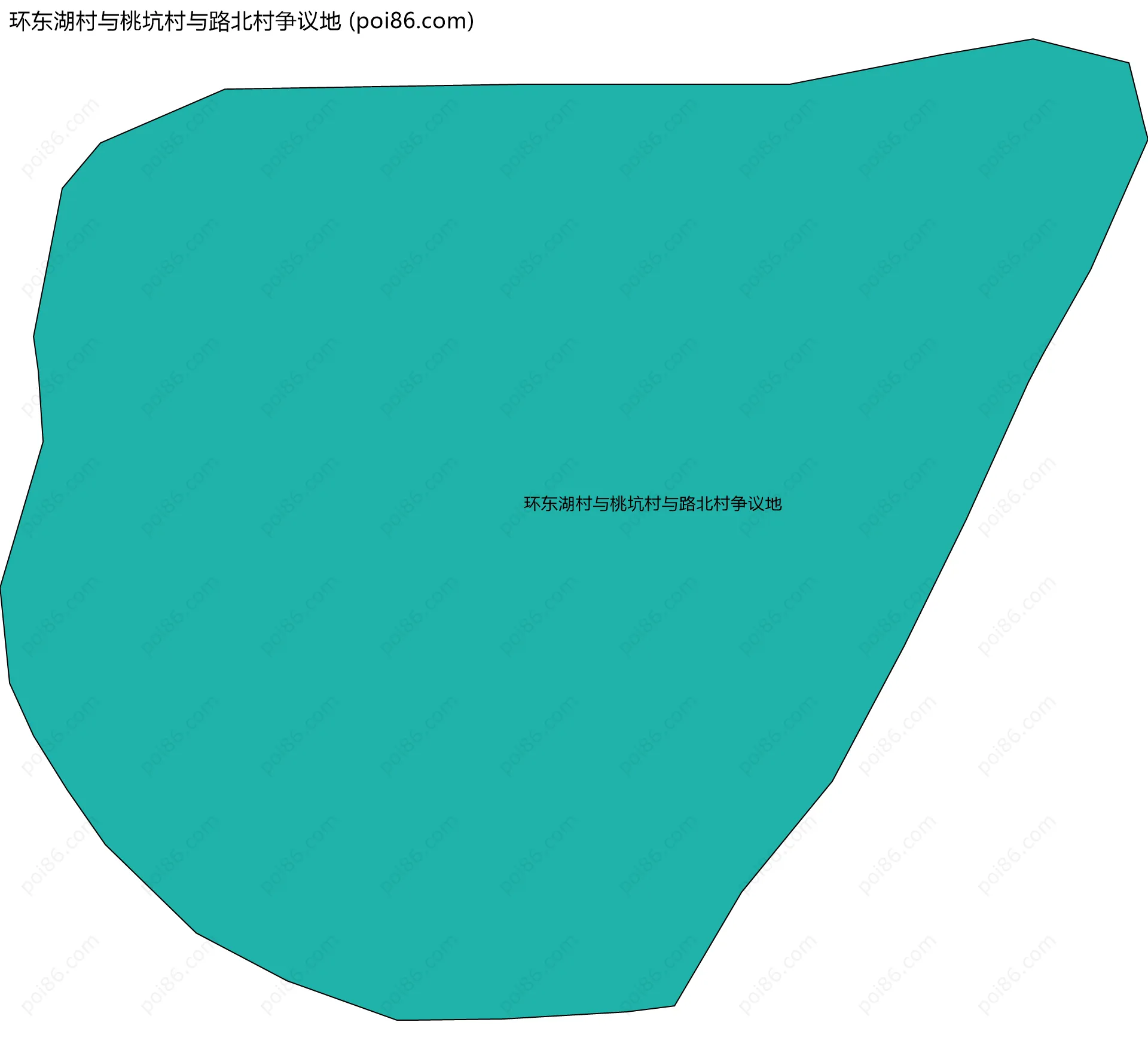 环东湖村与桃坑村与路北村争议地边界地图