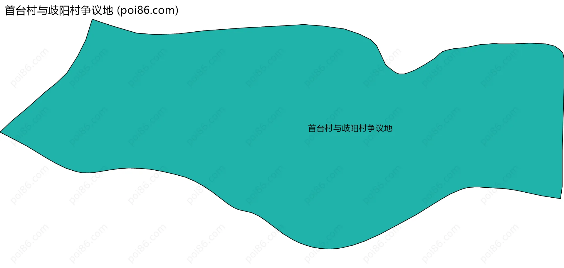 首台村与歧阳村争议地边界地图