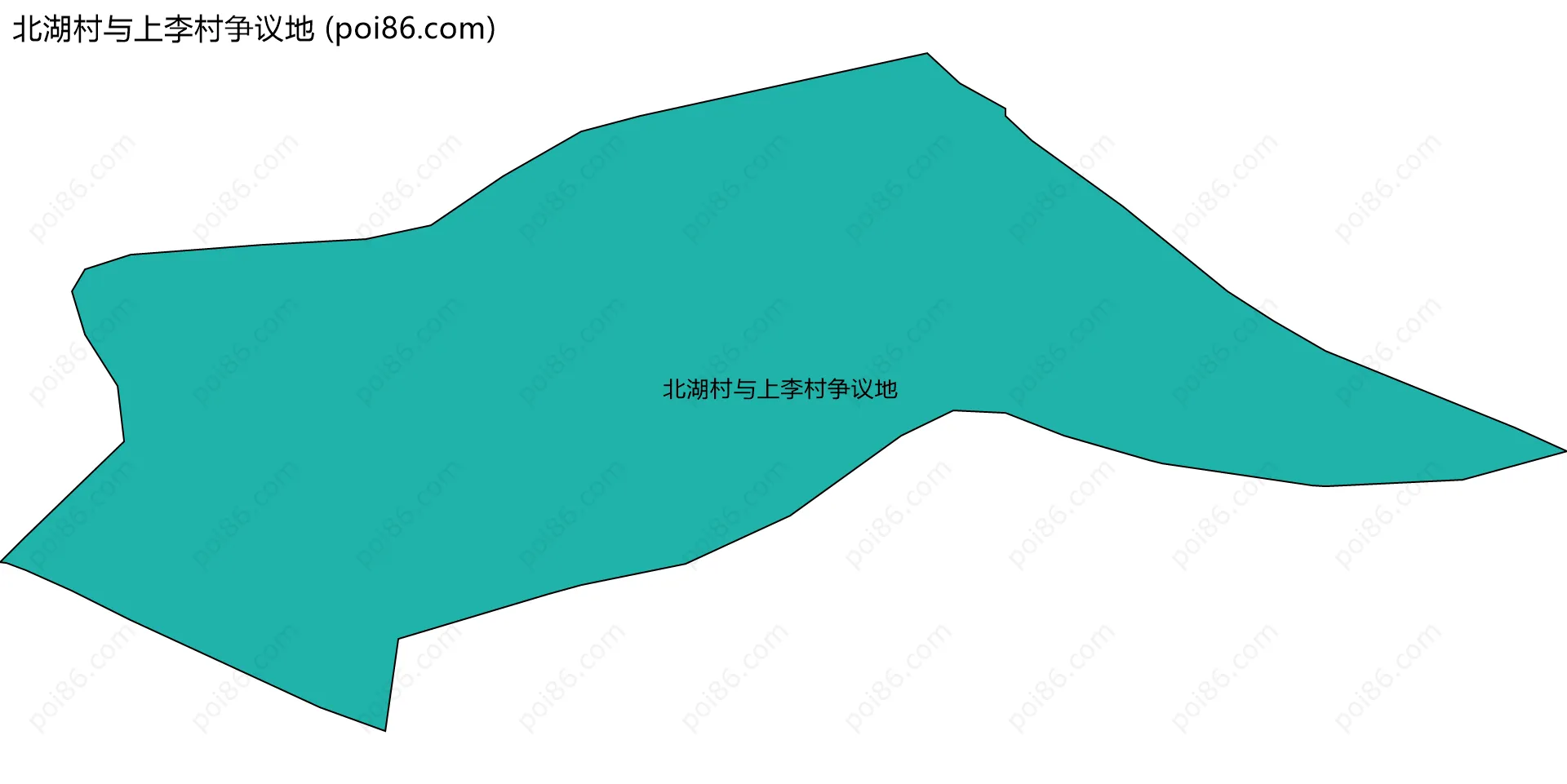 北湖村与上李村争议地边界地图