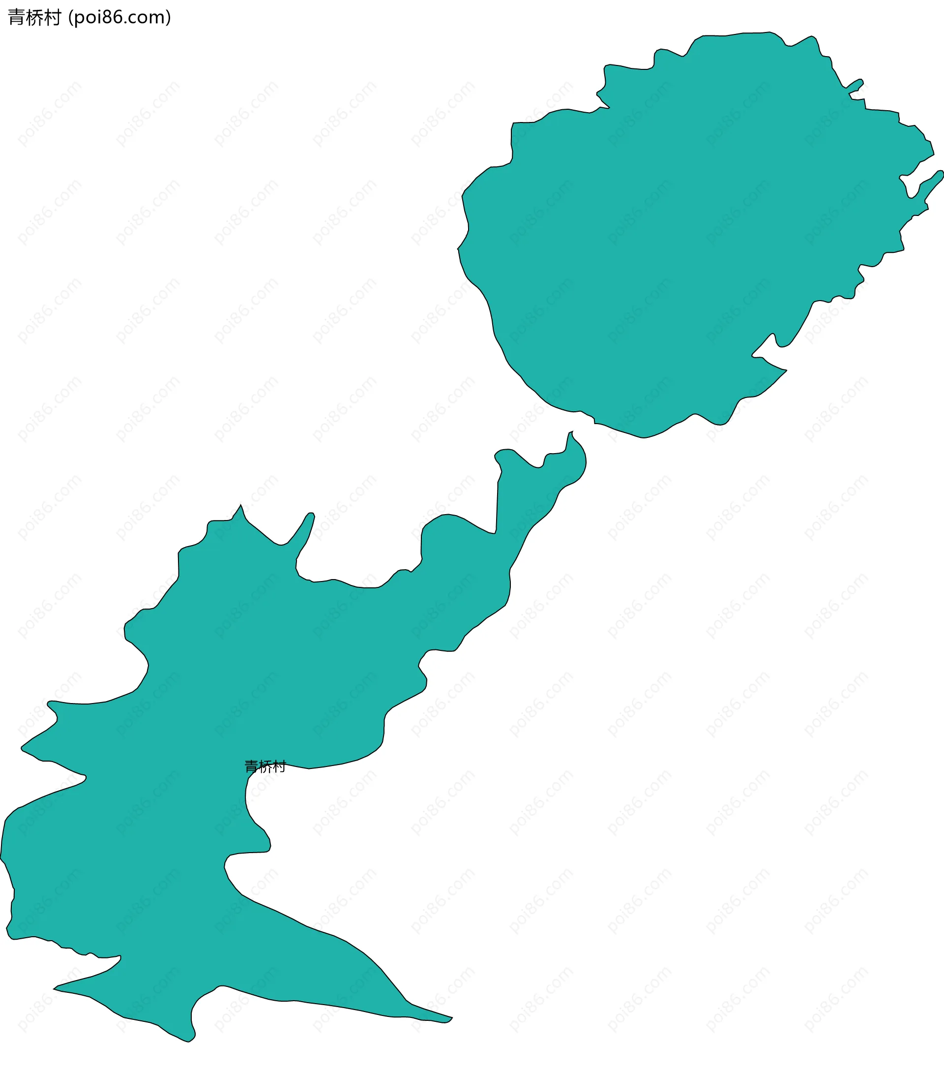 青桥村边界地图