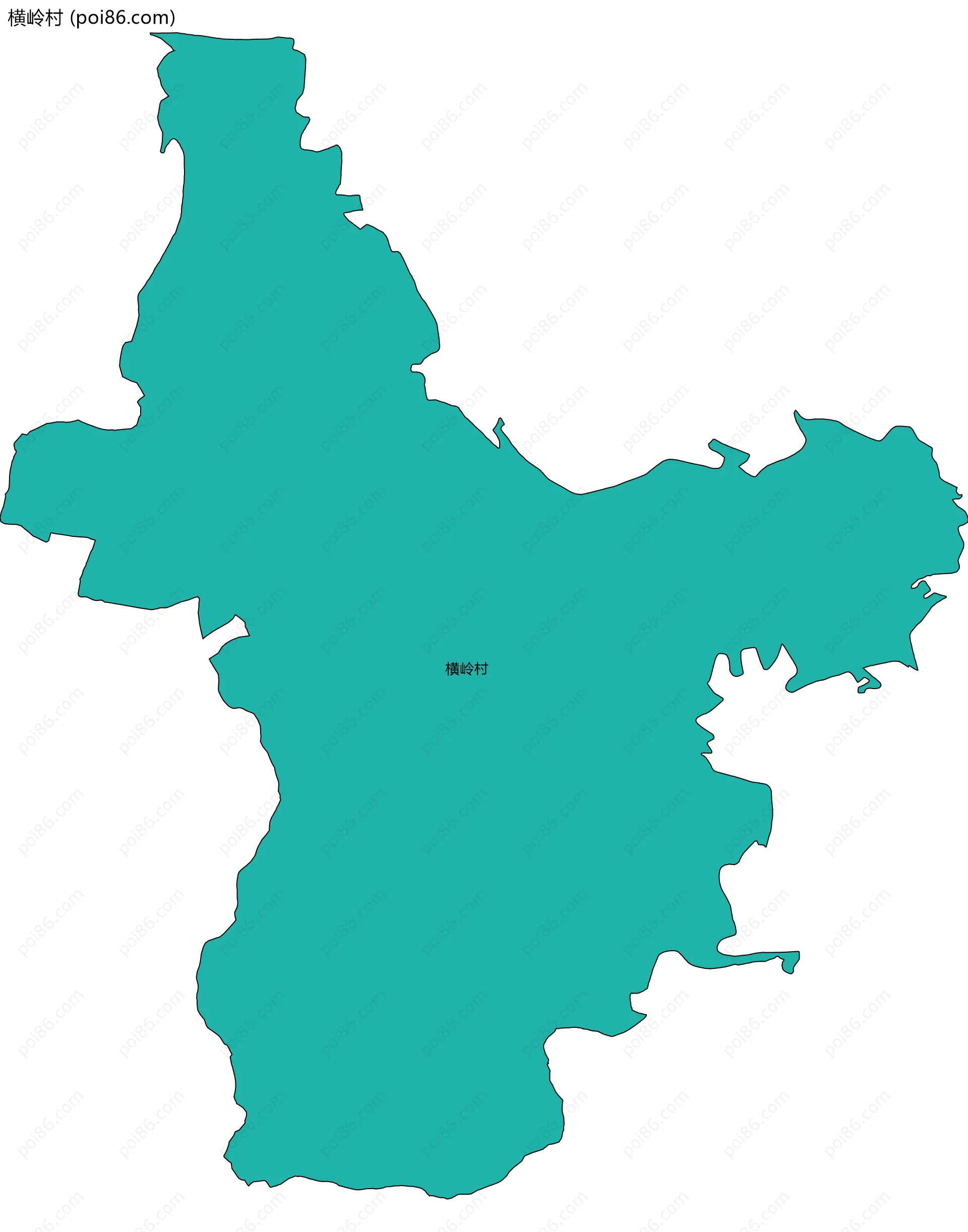 横岭村边界地图