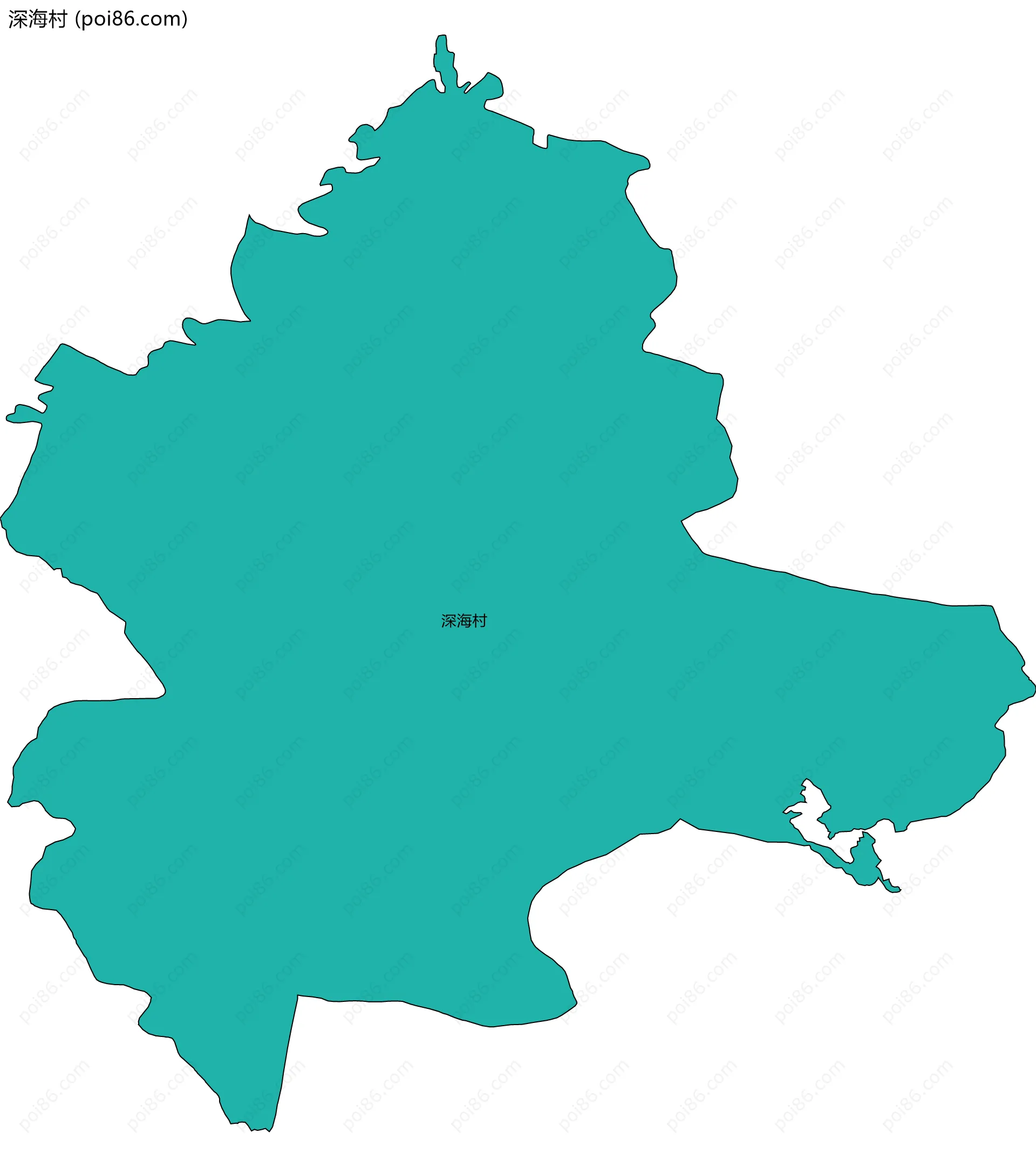 深海村边界地图