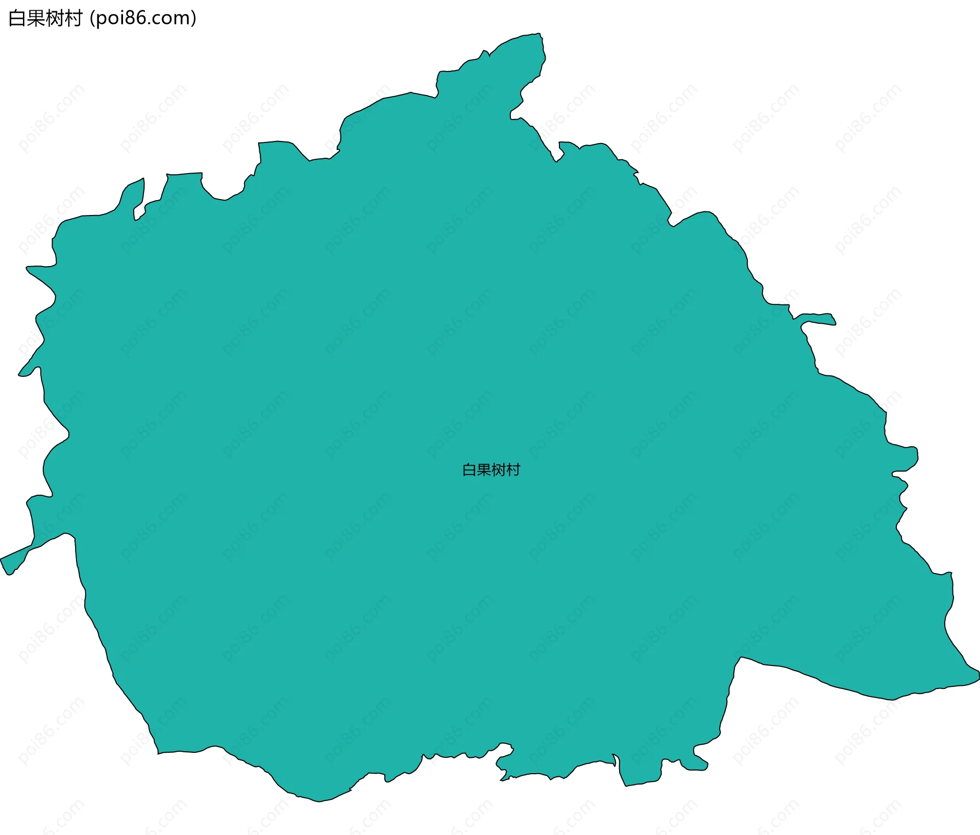 白果树村边界地图