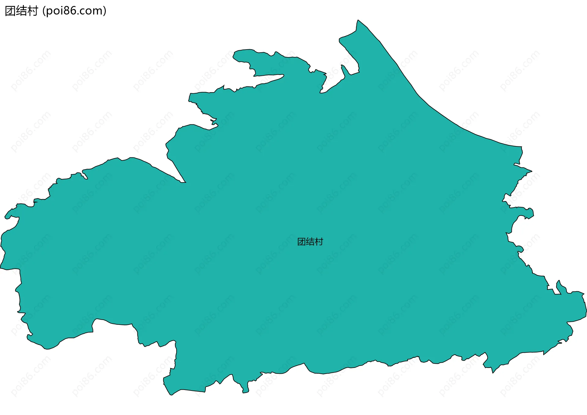 团结村边界地图
