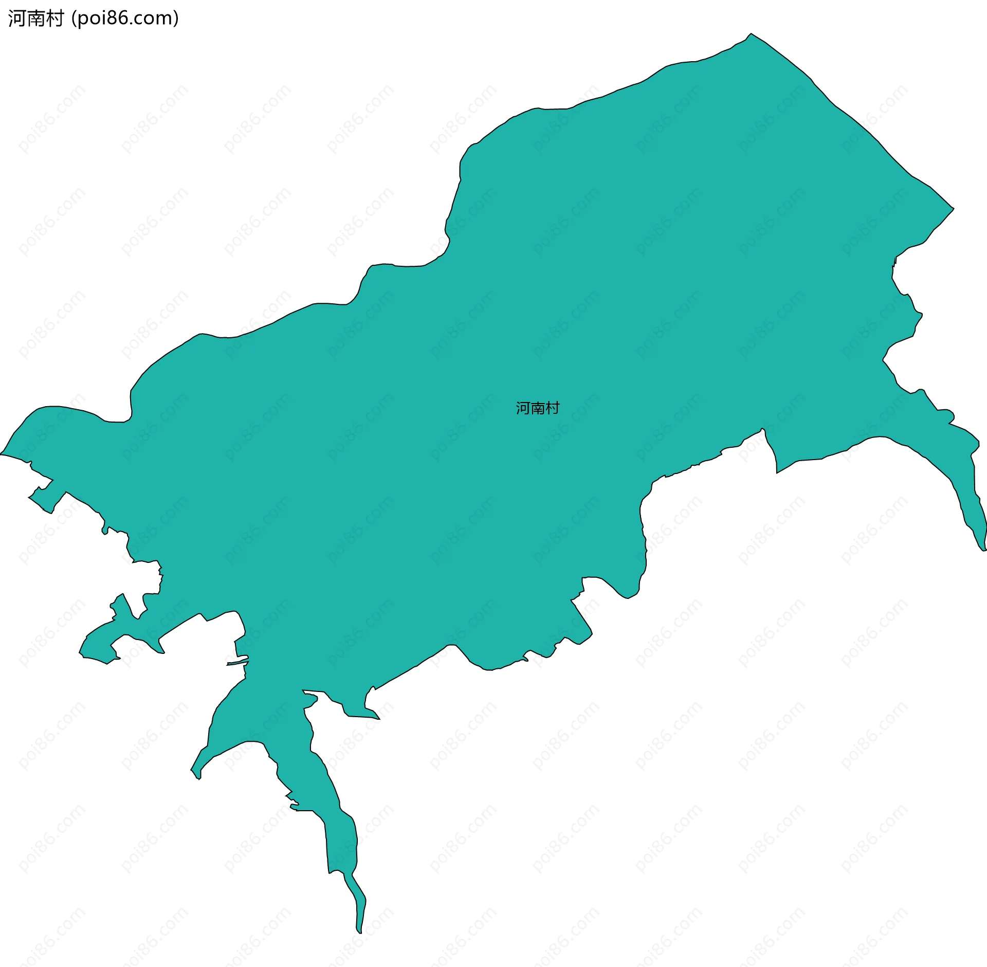 河南村边界地图